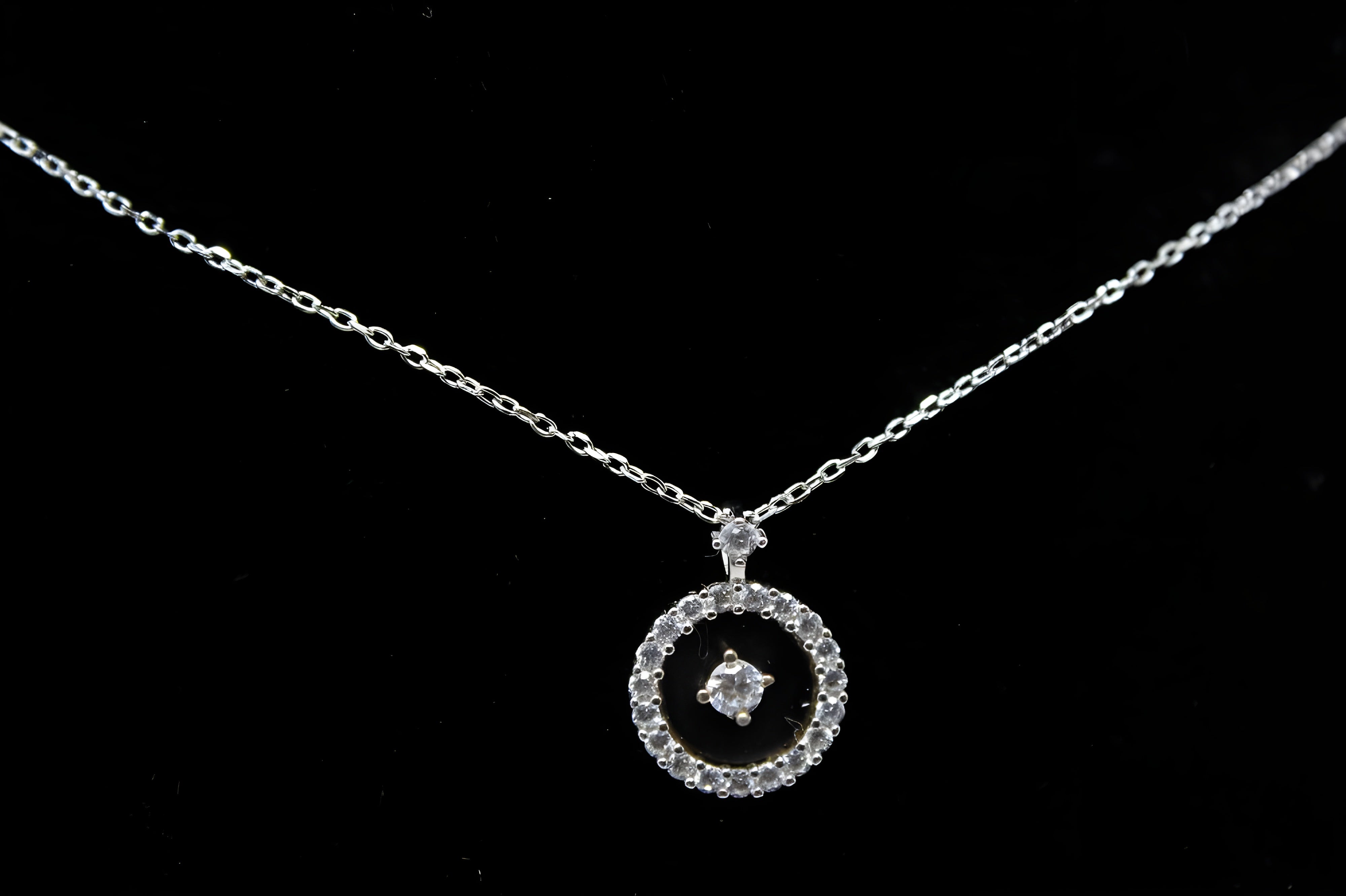 Radiant Halo Crystal Circle Pendant by VeeLux