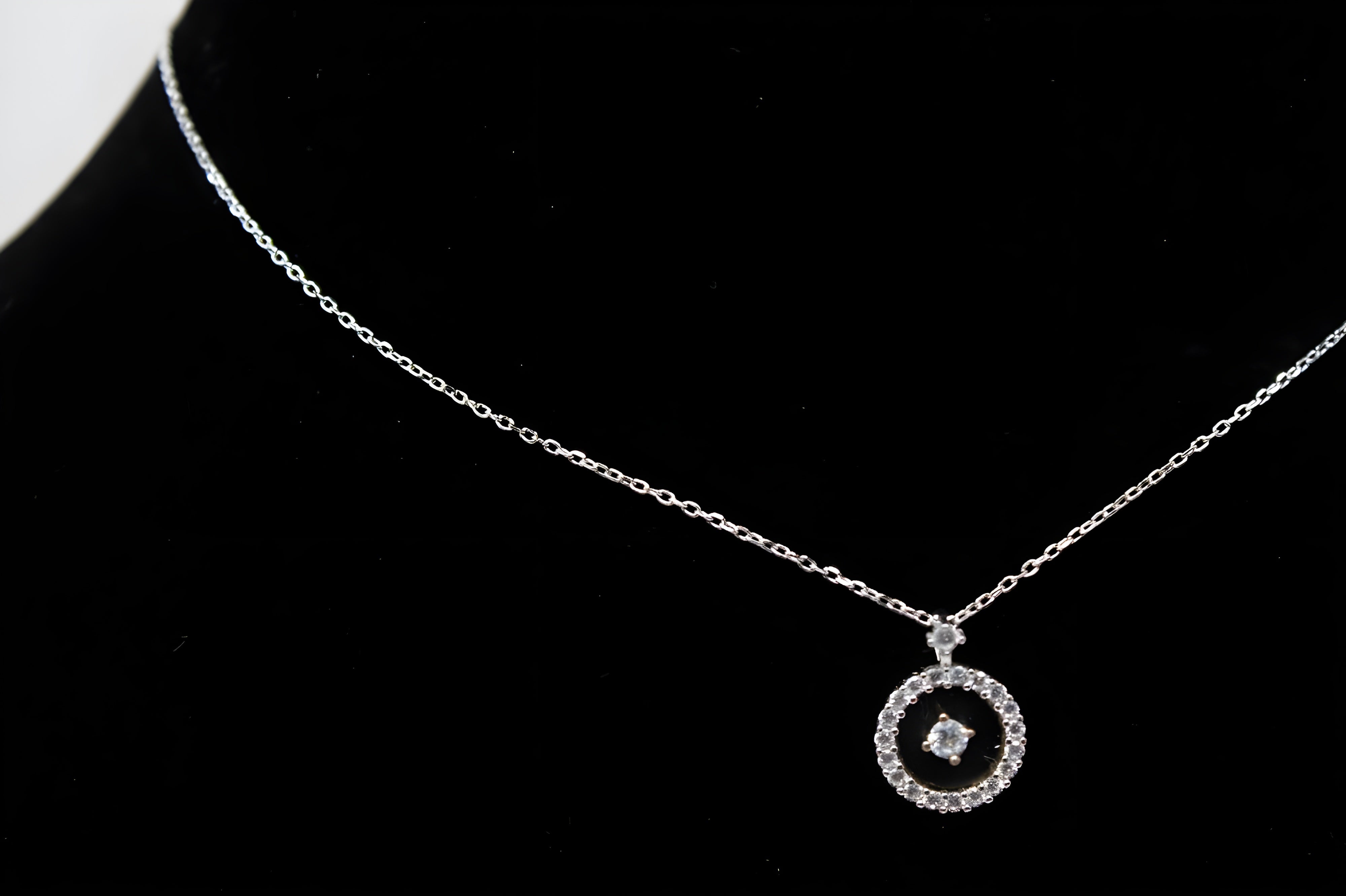 Radiant Halo Crystal Circle Pendant by VeeLux