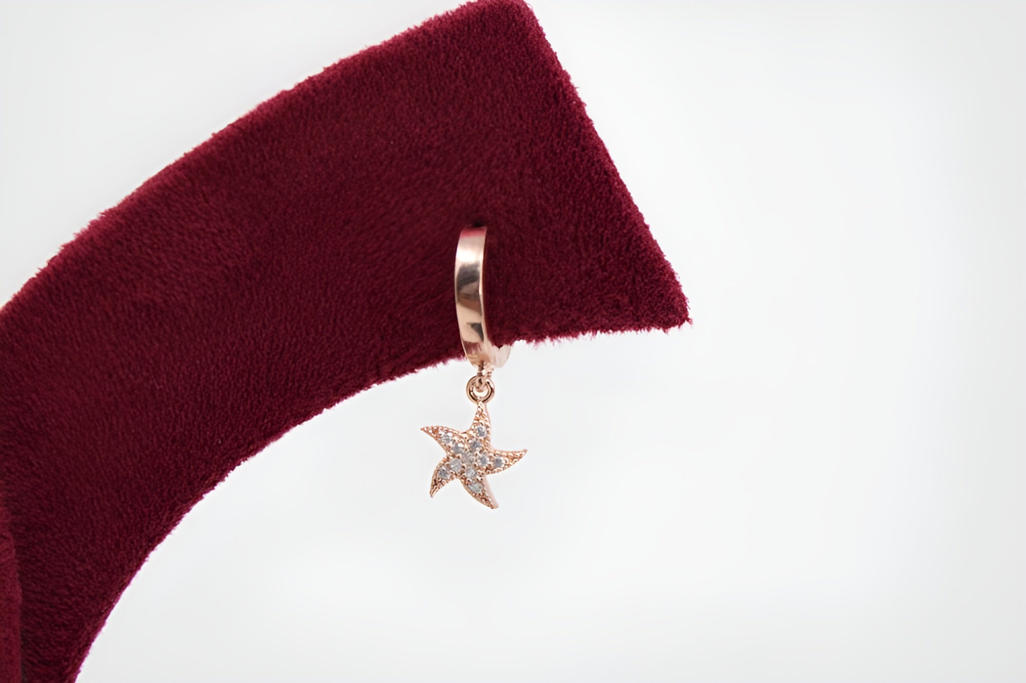 Golden Radiance 92.5 Sterling Silver with Copper Gold Sparkling Star Earrings