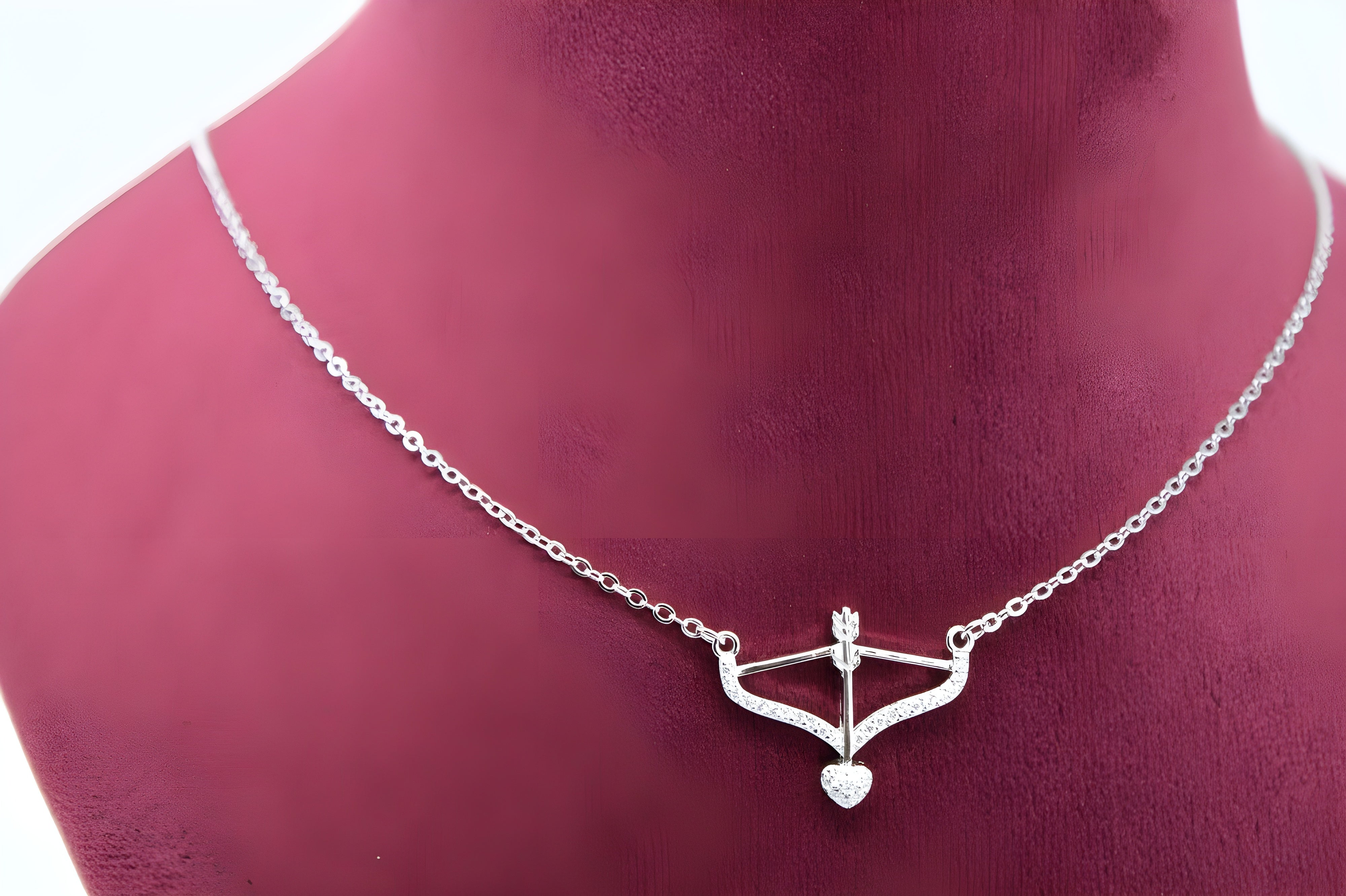 Charming Bow and Arrow Pendant with VeeLux Crystals