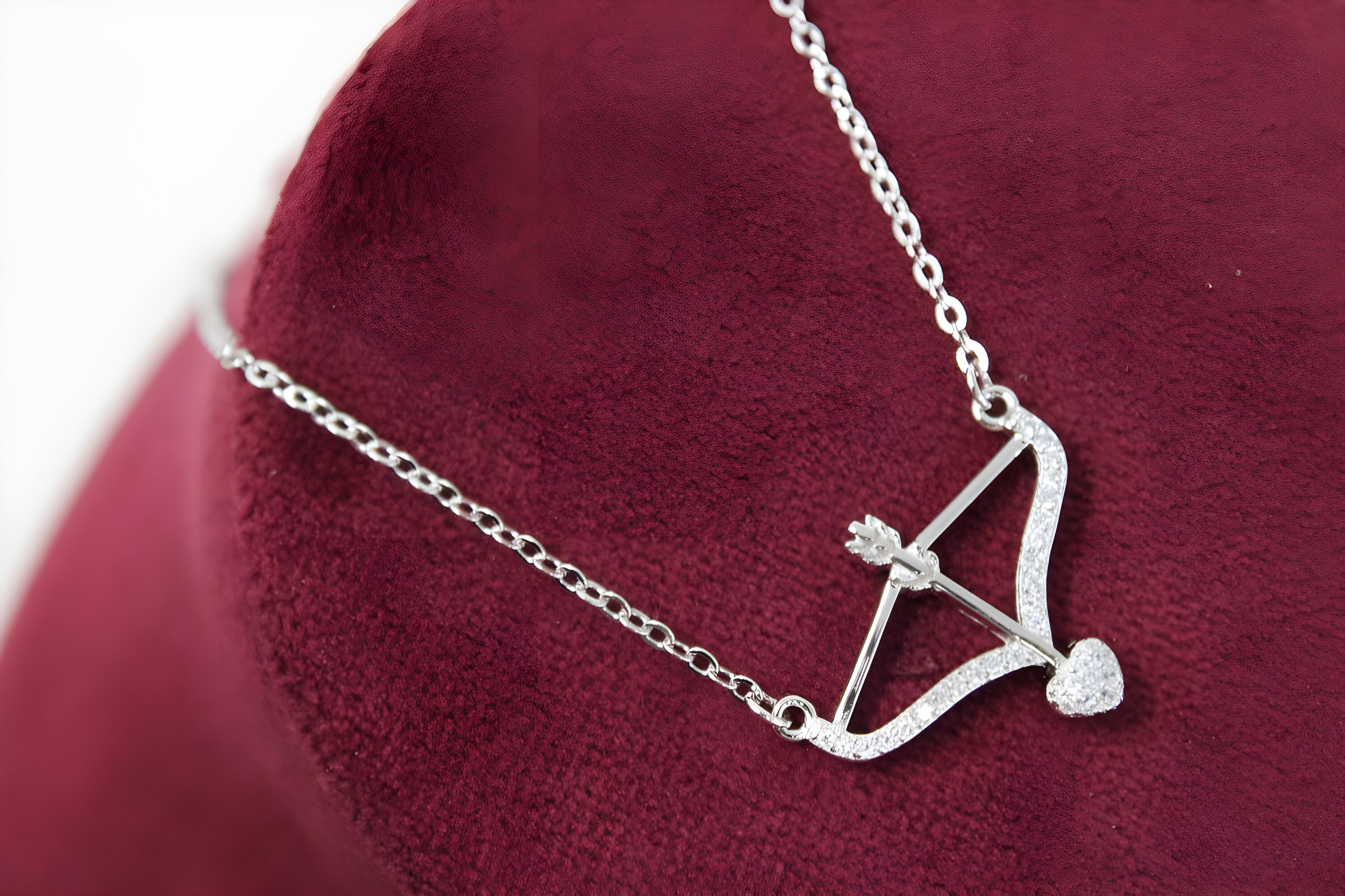 Charming Bow and Arrow Pendant with VeeLux Crystals