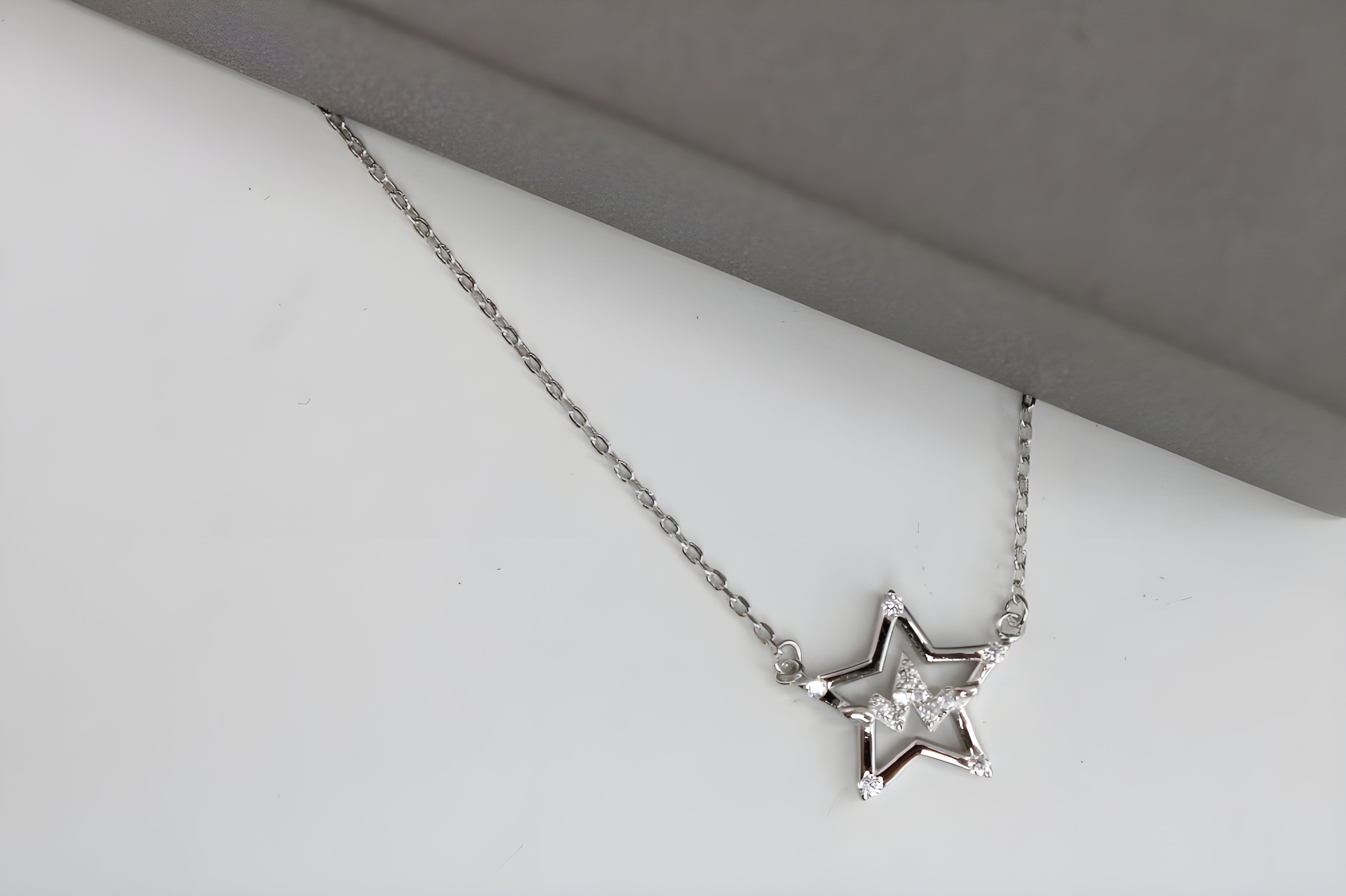 Twinkling Star VeeLux Crystal Necklace with Trace Chain