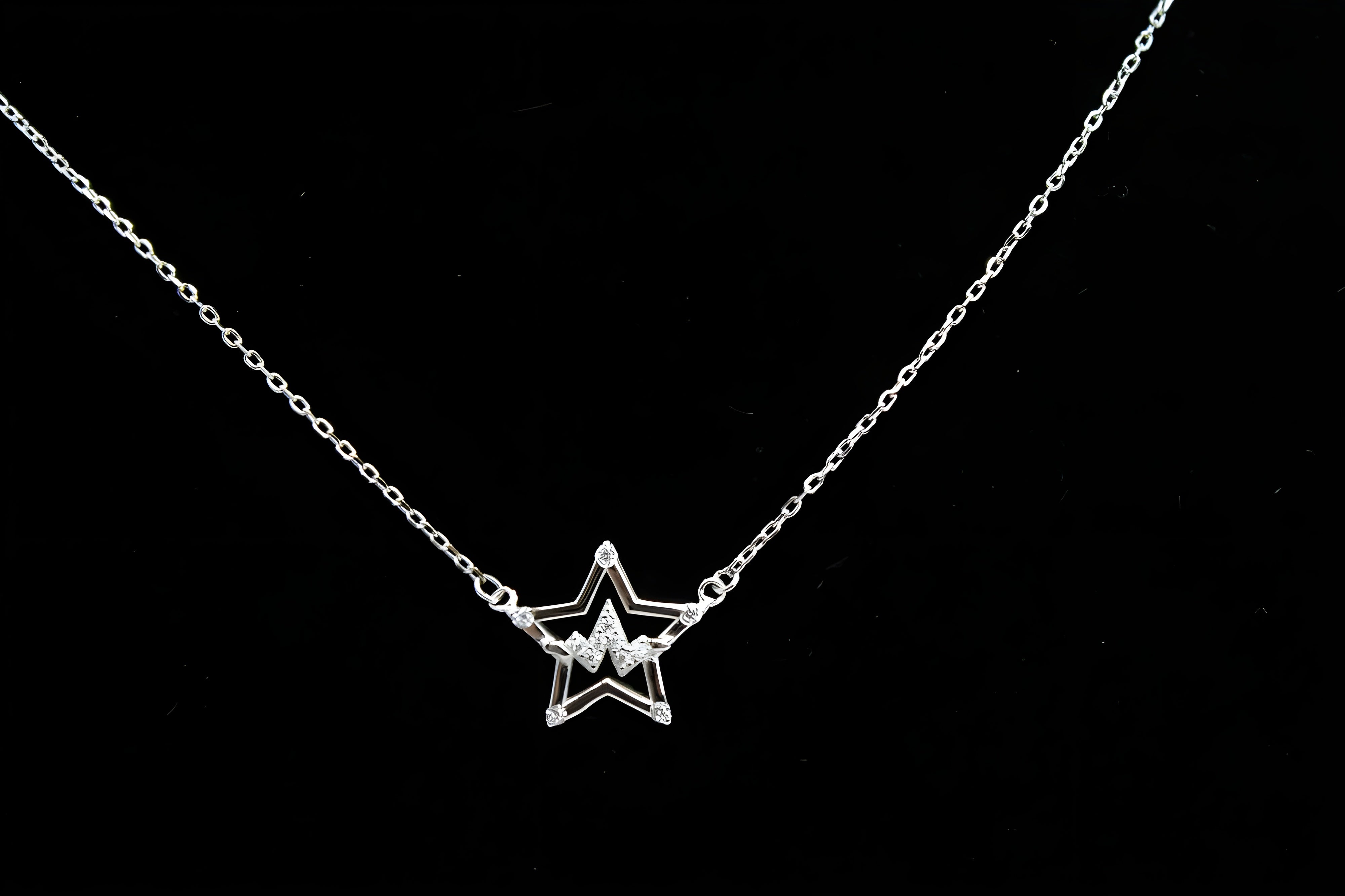 Twinkling Star VeeLux Crystal Necklace with Trace Chain