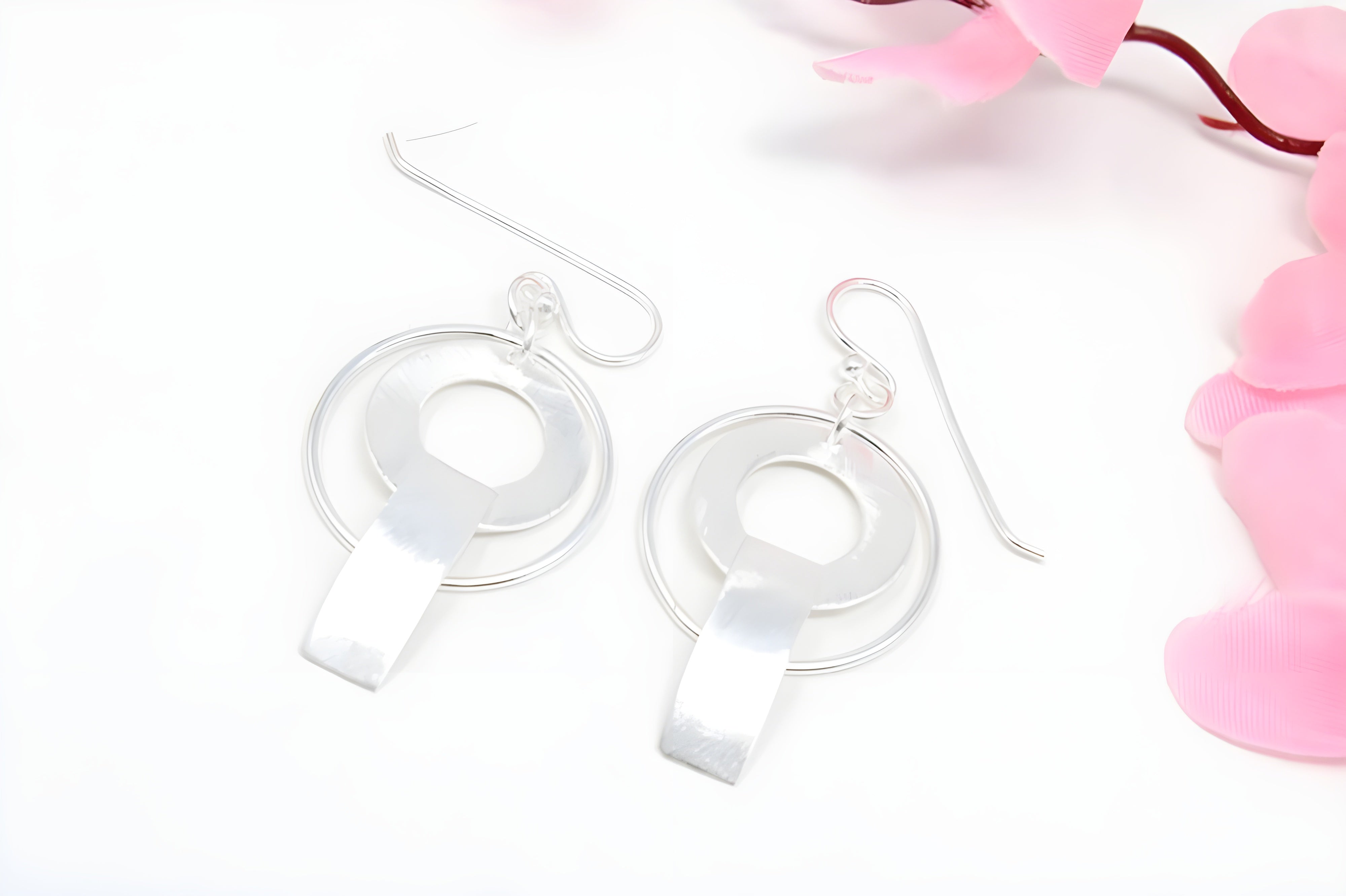 Sleek Silver Symphony Sterling Earrings with VeeLux Premium Crystal