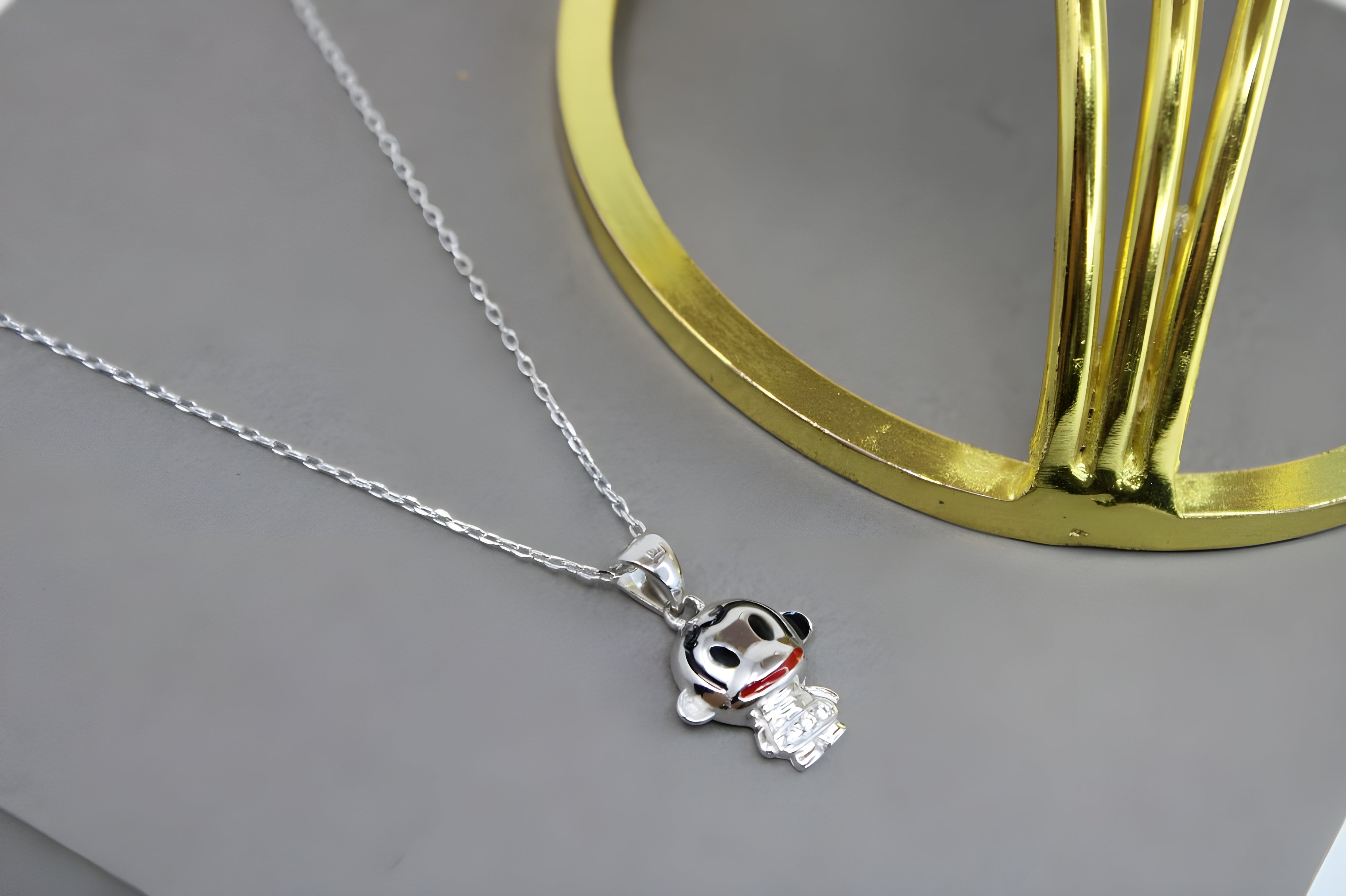 Cute Enamel-Accented Cartoon Character Jewelry