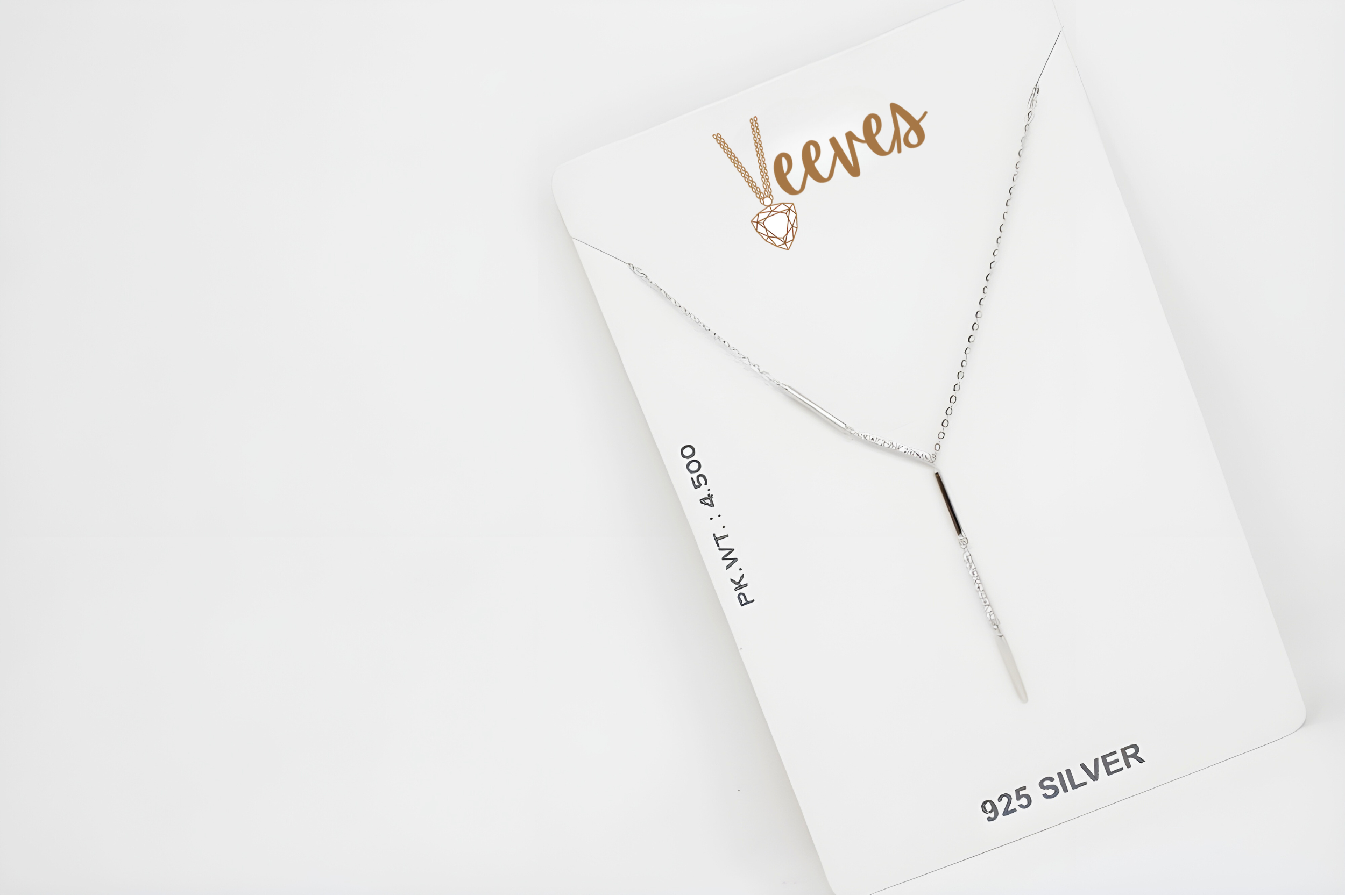 Sleek Vertical Bar VeeLux Crystal Pendant Necklace