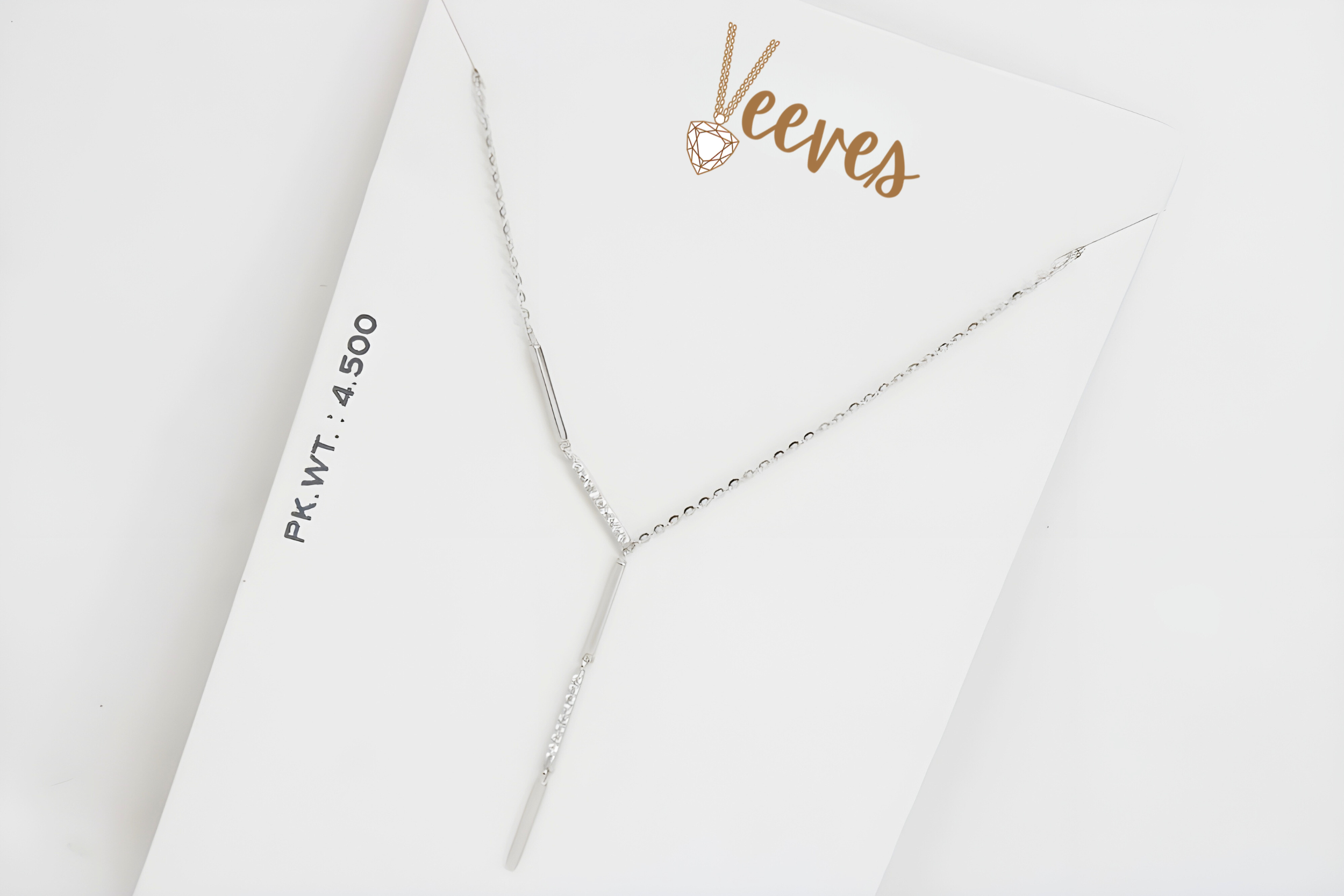 Sleek Vertical Bar VeeLux Crystal Pendant Necklace