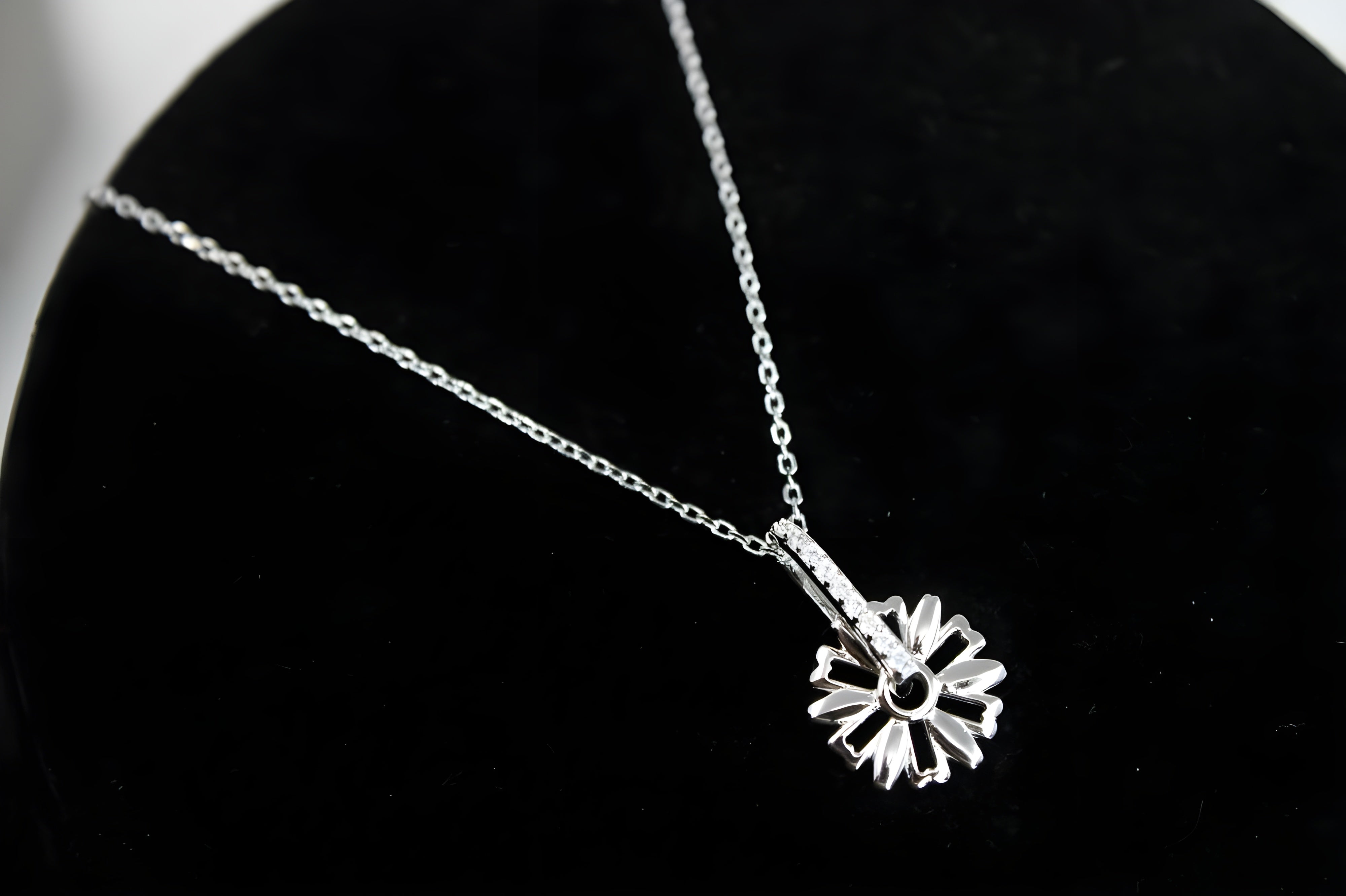 Radiant Sunburst VeeLux Crystal Pendant Necklace