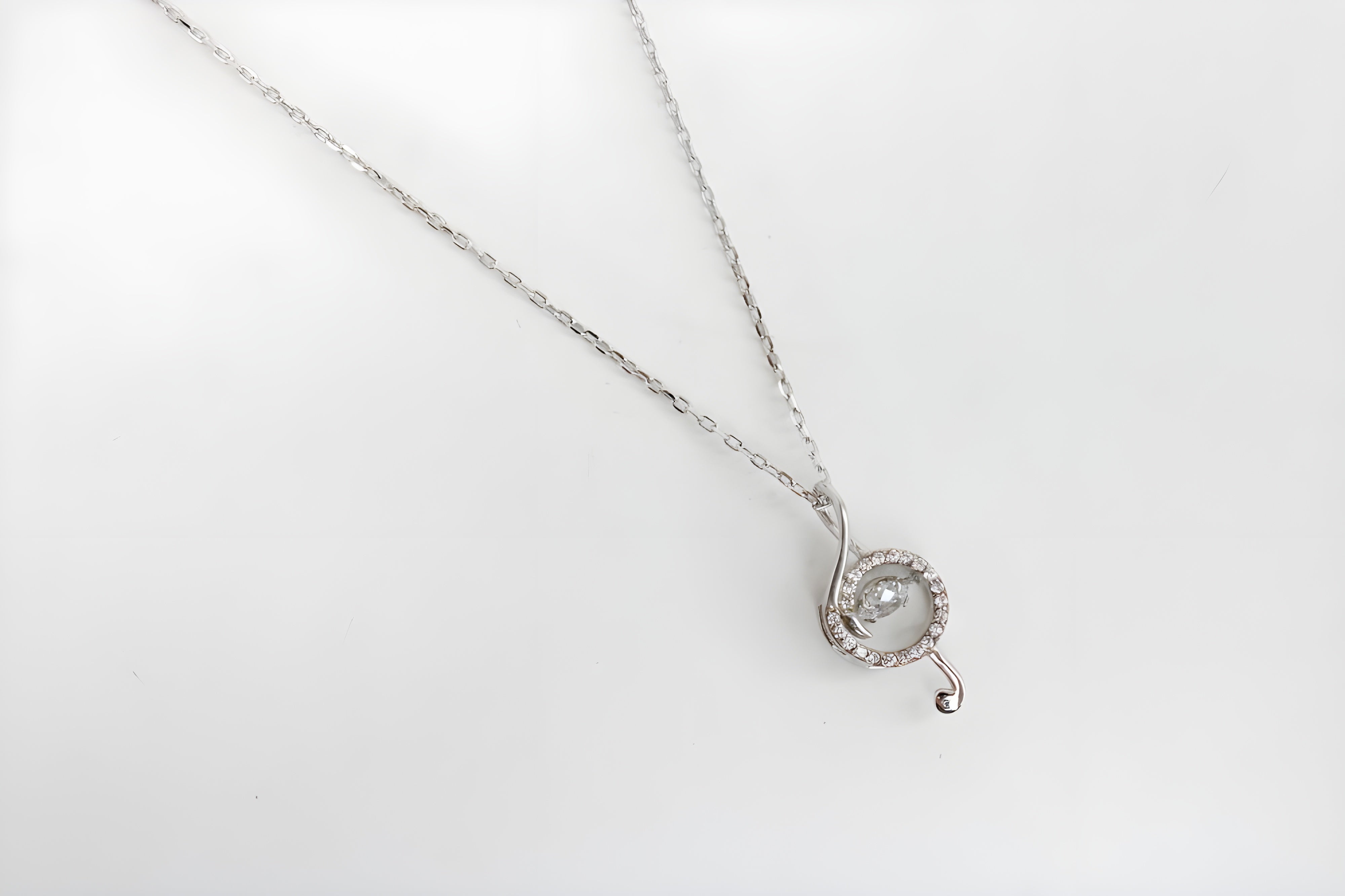 Stylish Treble Clef Pendant Necklace with VeeLux Premium Crystals