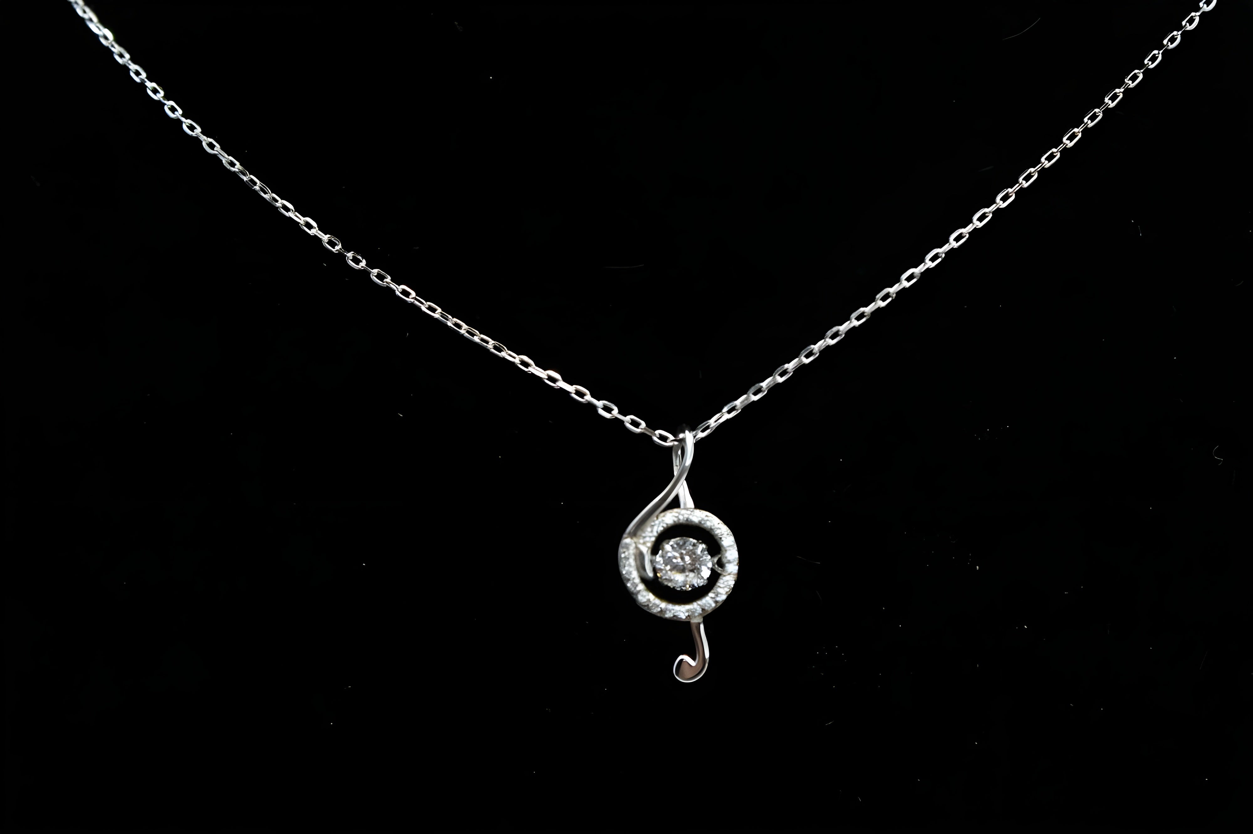 Stylish Treble Clef Pendant Necklace with VeeLux Premium Crystals