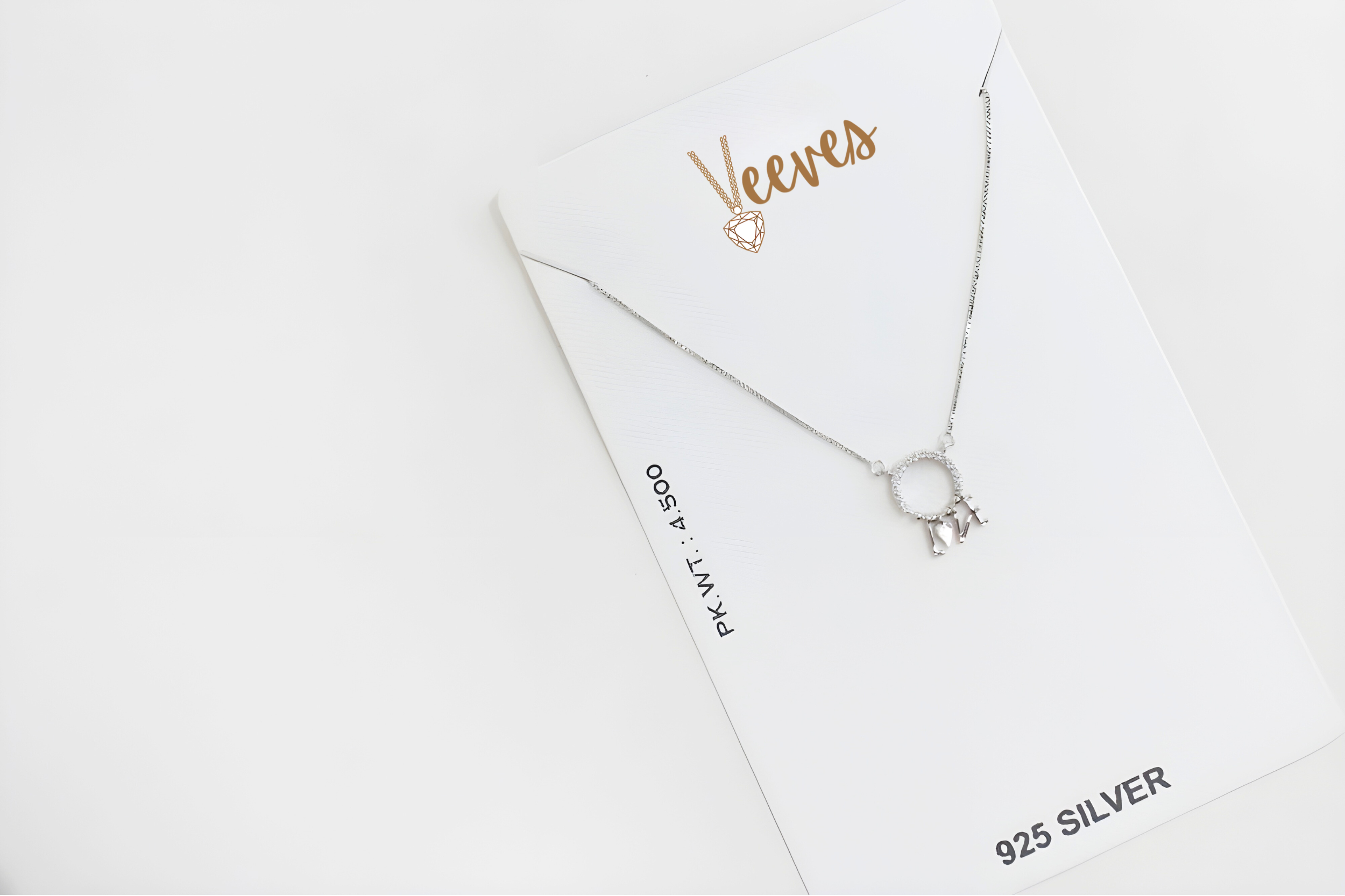 Dazzling Circle of Love VeeLux Crystal Pendant on Box Chain