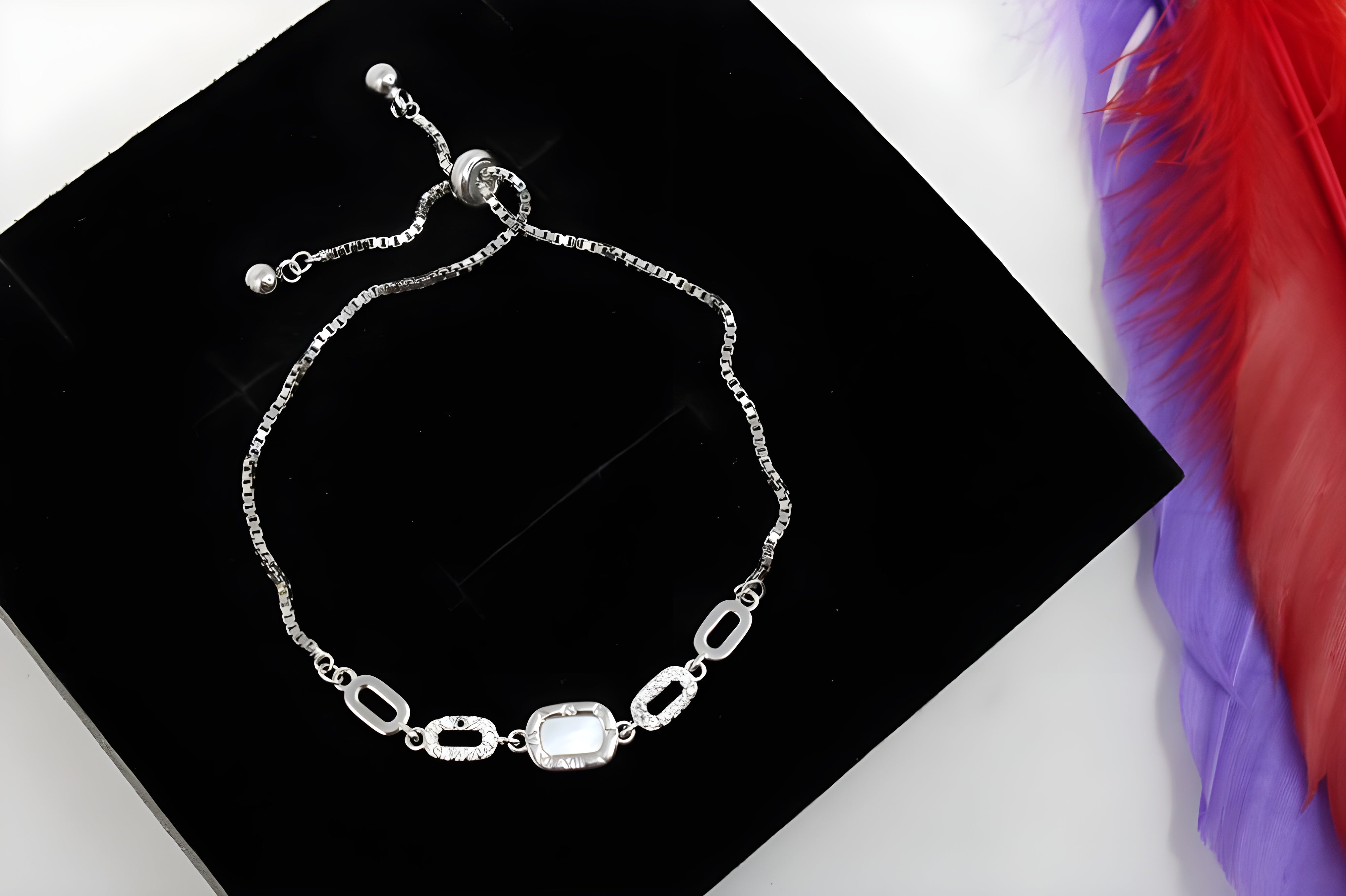 Sterling Silver VeeLux Premium Crystal Elegance Bracelet