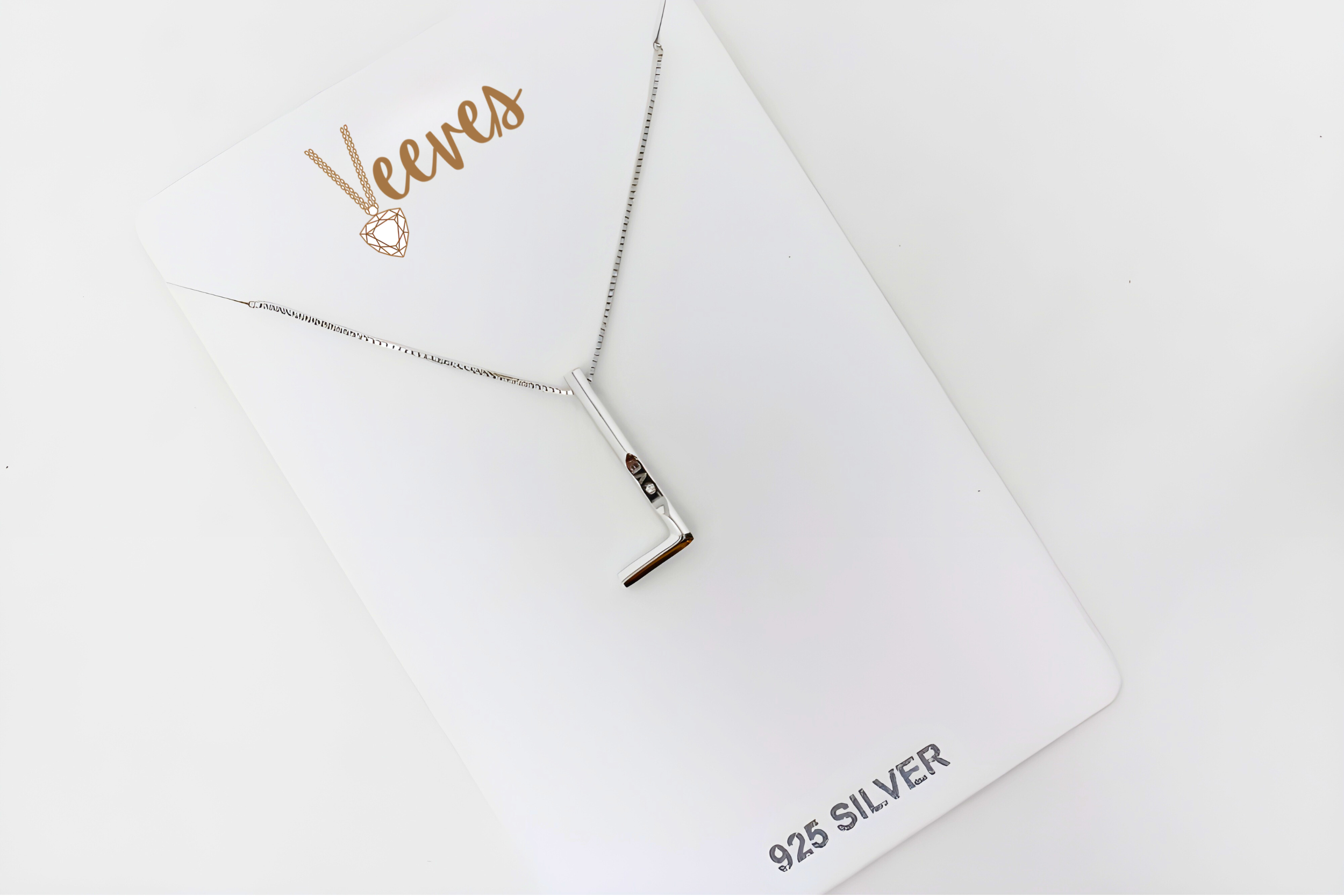 Minimalist Modern Love Bar Pendant Necklace