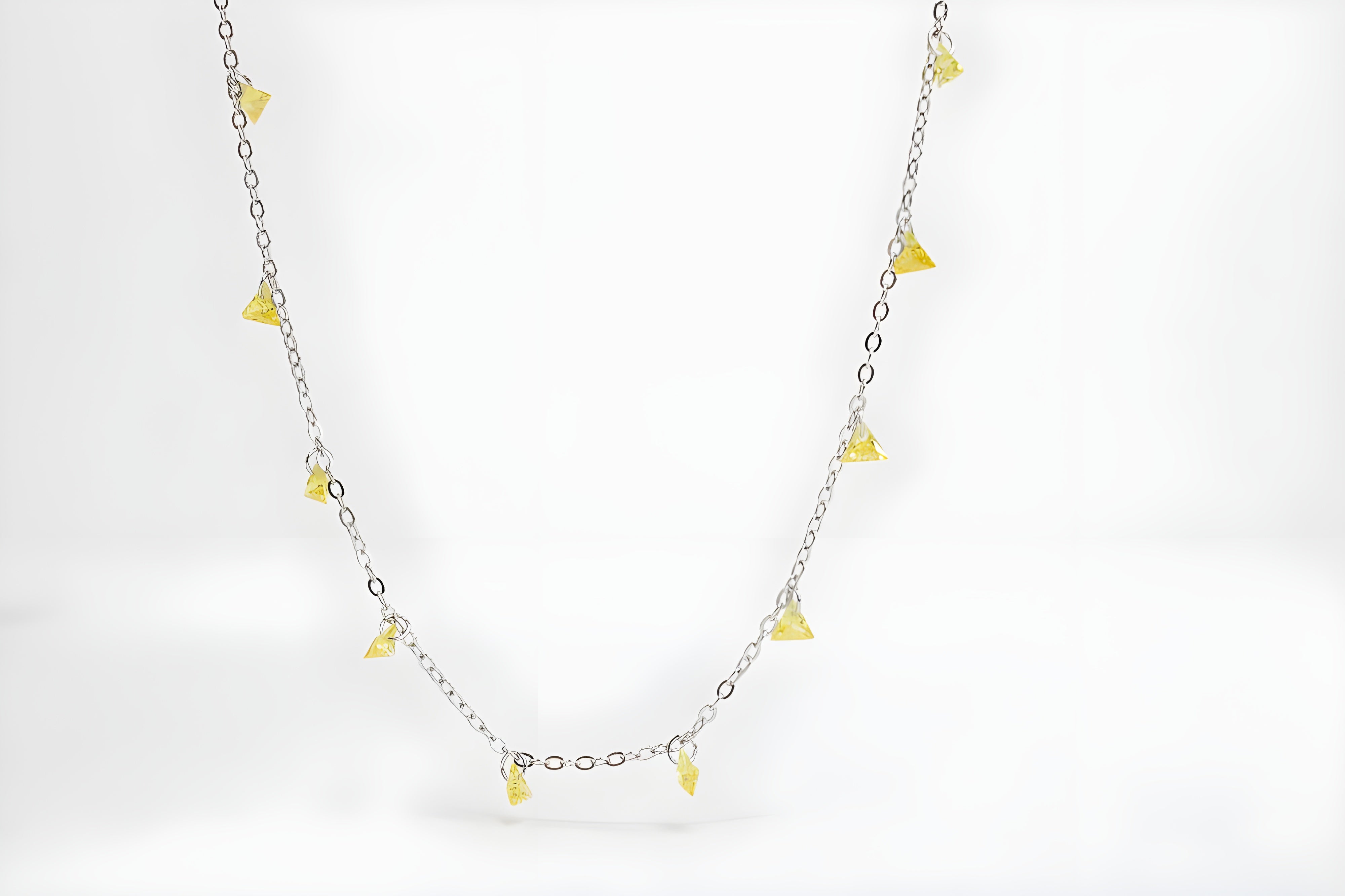 Modern Golden Triangle VeeLux Crystal Necklace for Stylish Layering