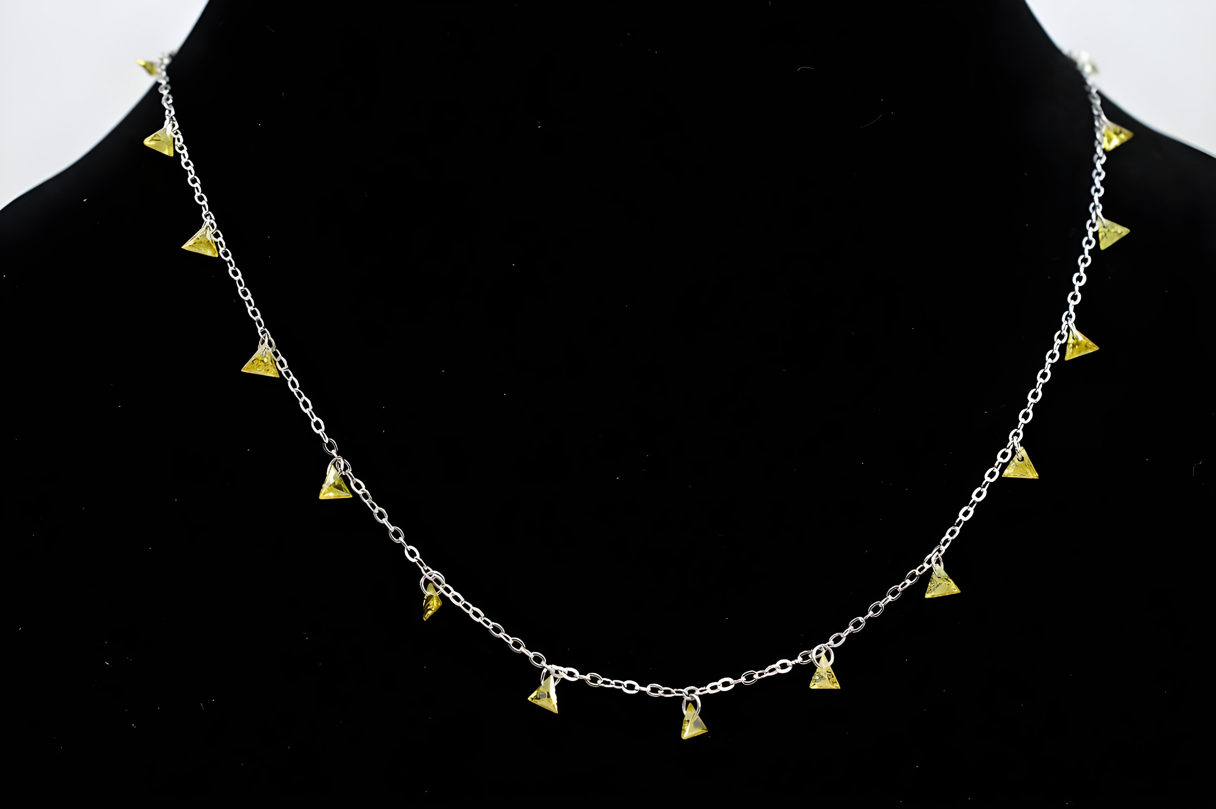 Modern Golden Triangle VeeLux Crystal Necklace for Stylish Layering