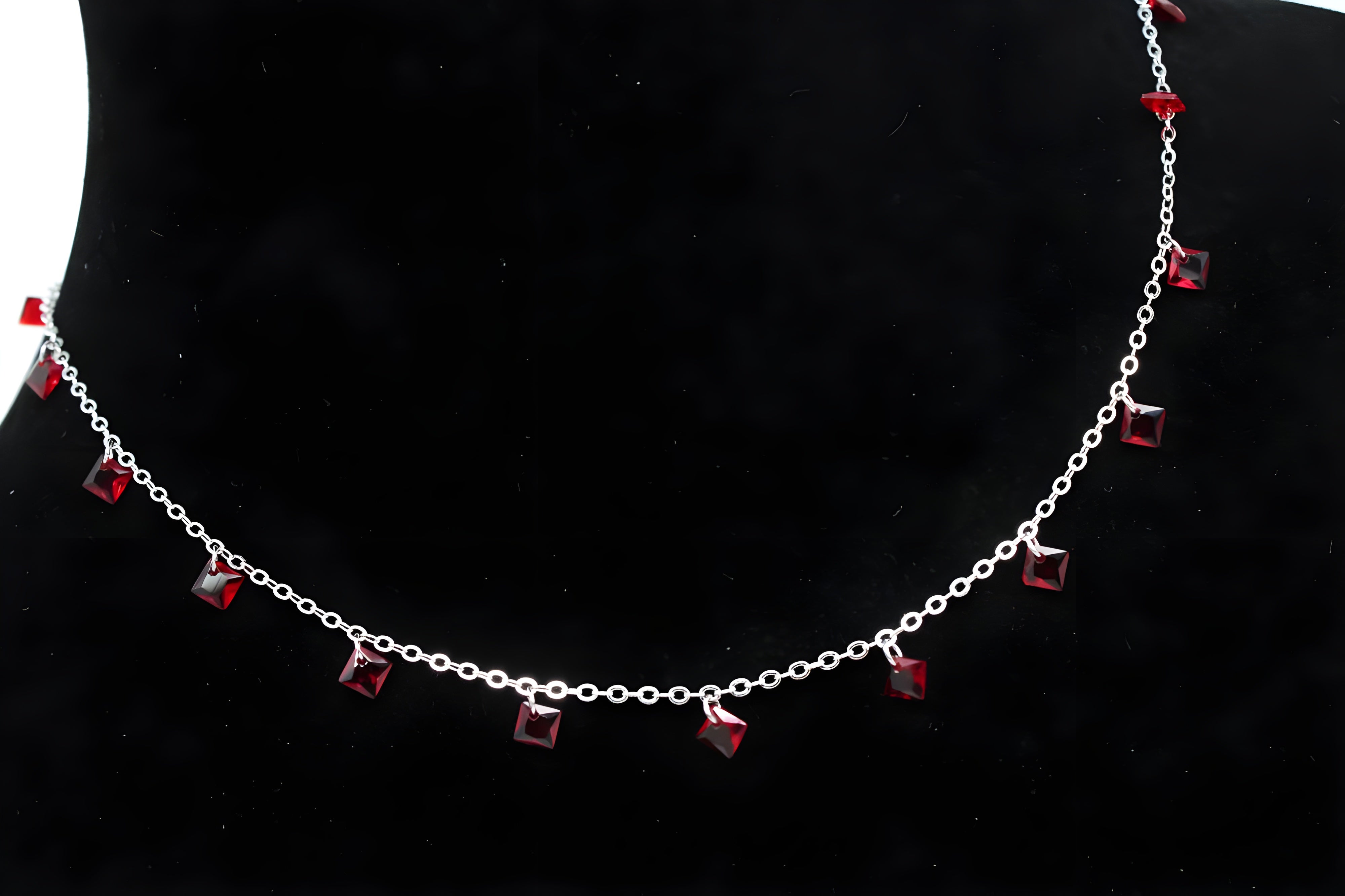 Striking Red Diamond VeeLux Premium Crystal Necklace