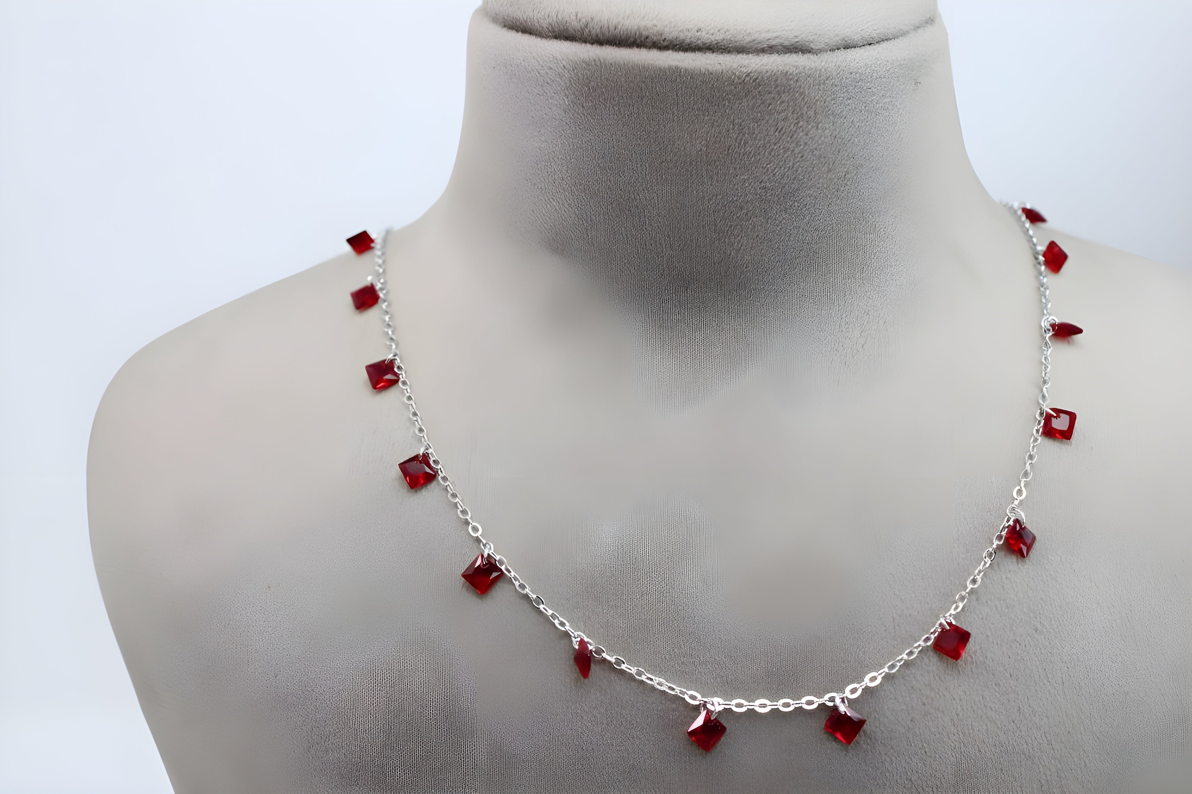 Striking Red Diamond VeeLux Premium Crystal Necklace