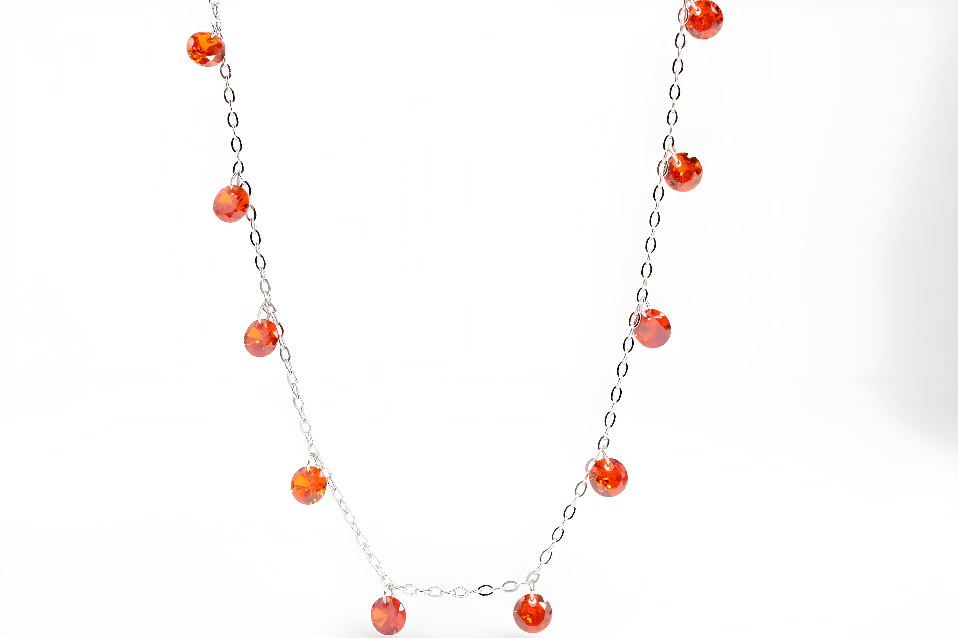 Statement-Making Red Diamond VeeLux Crystal Necklace