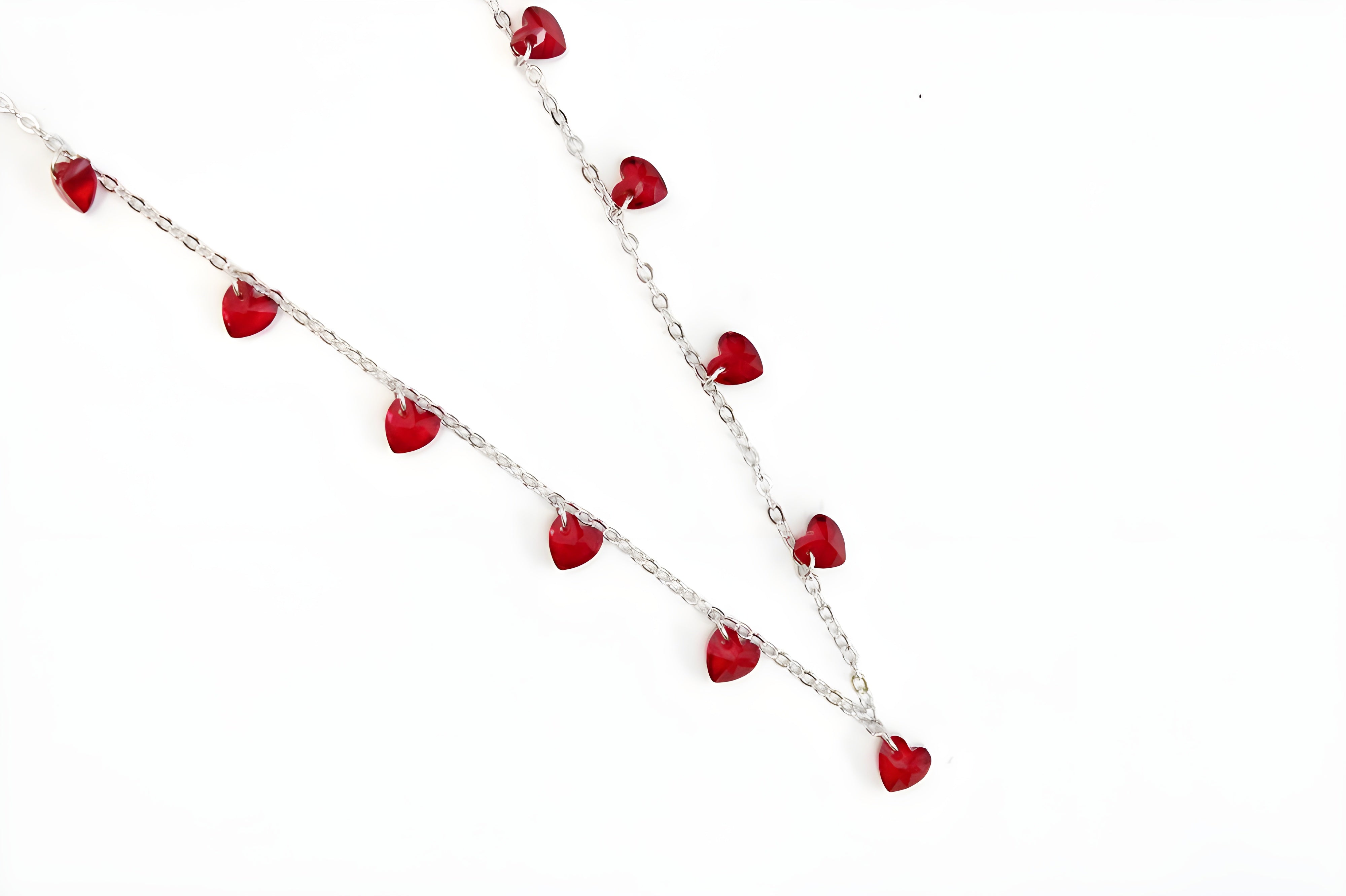 Bold Red Diamond VeeLux Crystal Charm Necklace