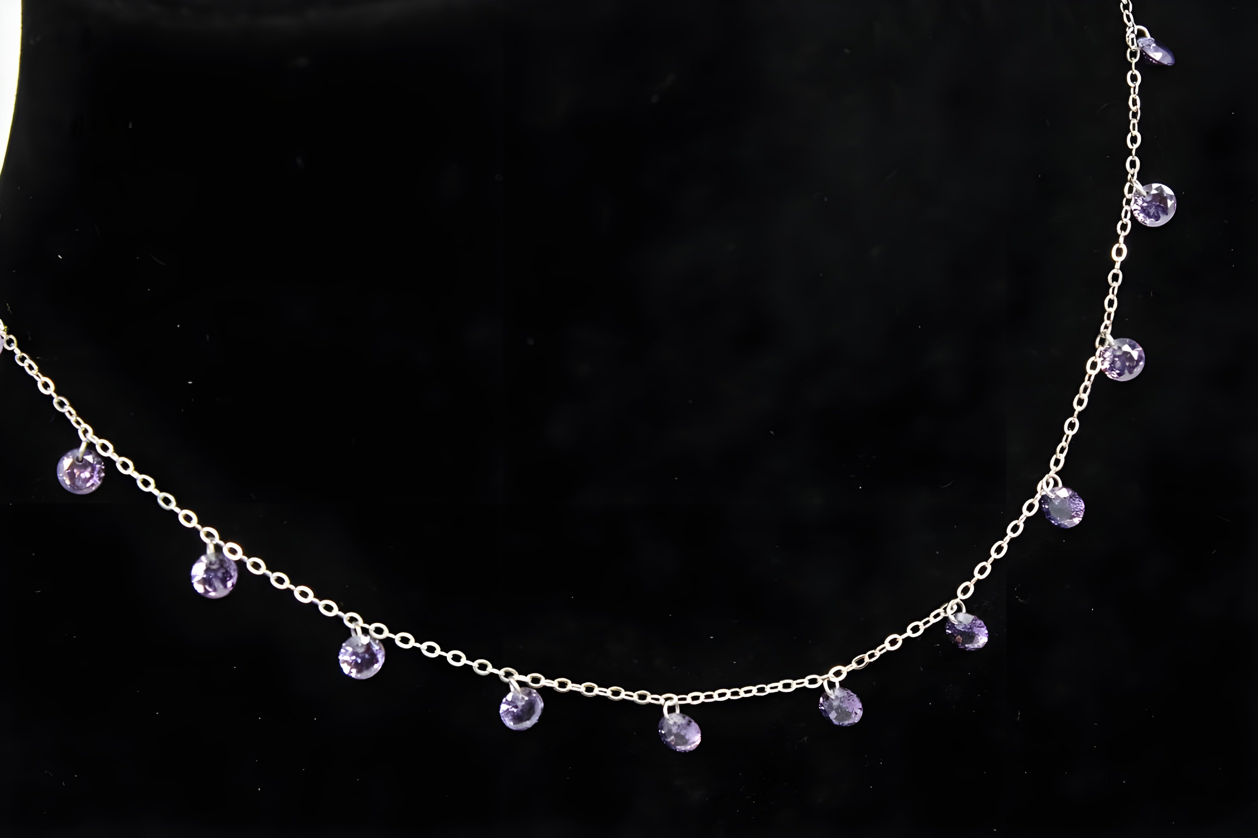 Delicate Lavender VeeLux Triangle Crystal Necklace