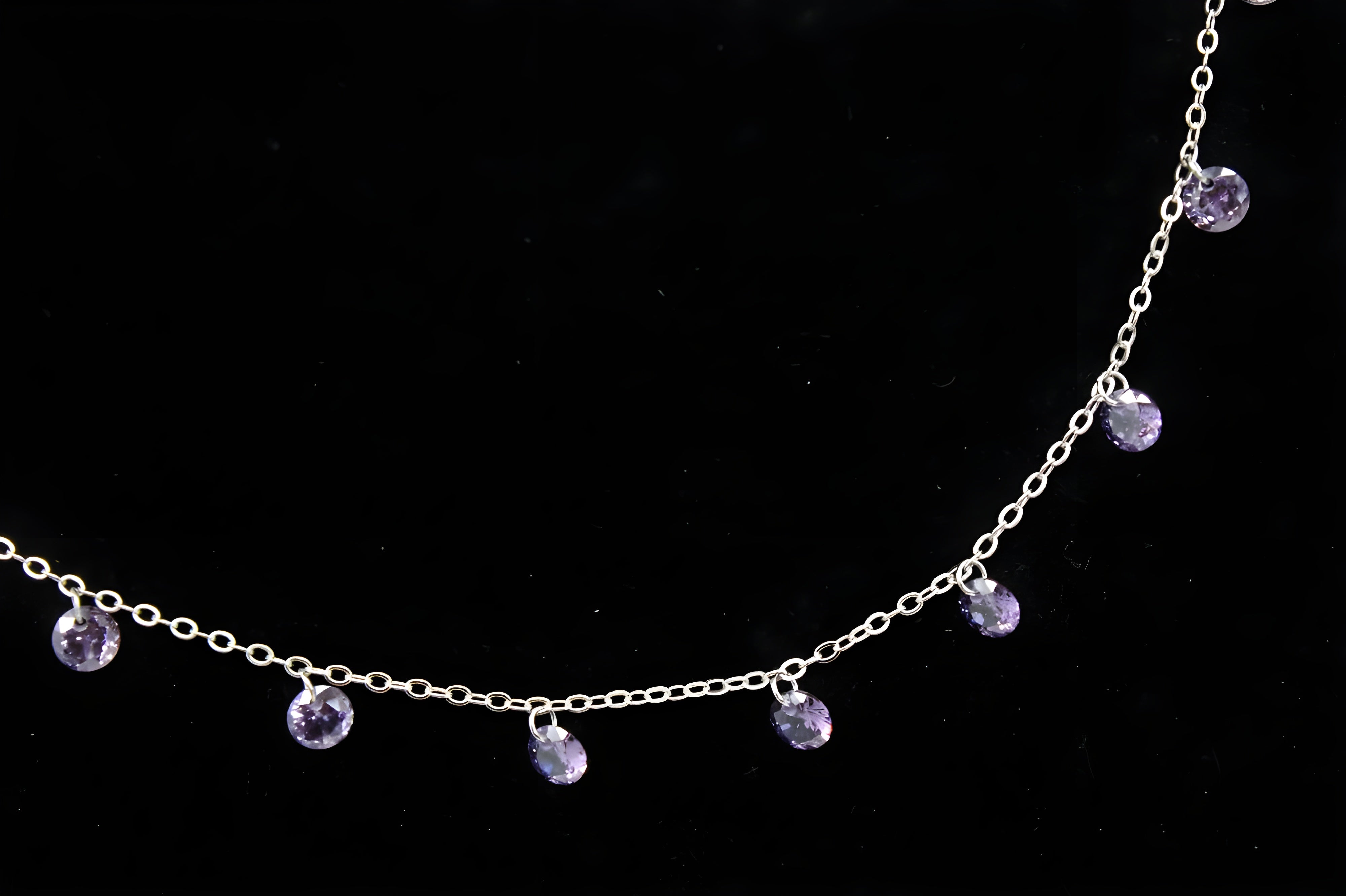 Delicate Lavender VeeLux Triangle Crystal Necklace