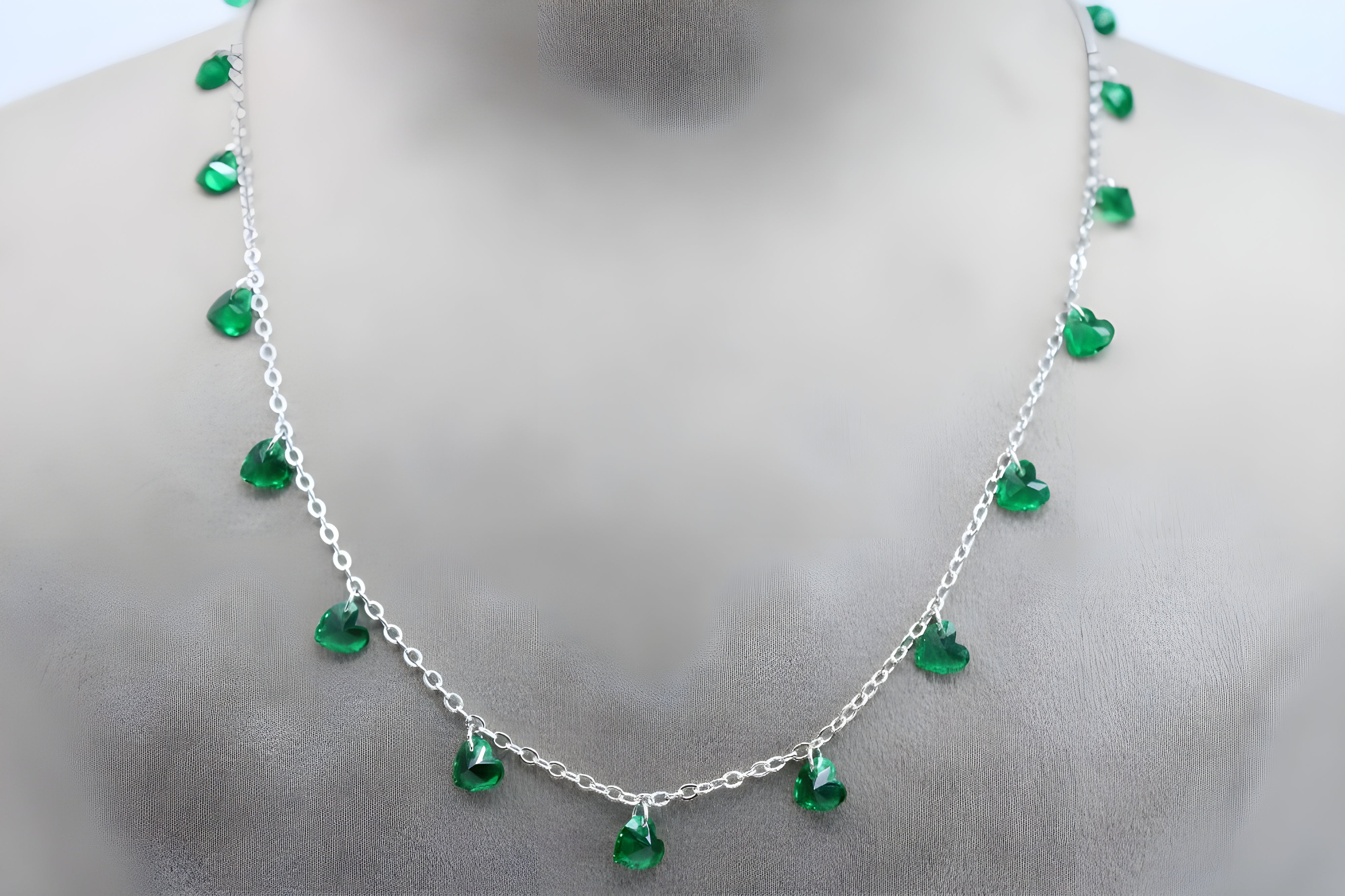 Emerald Heart Elegance Necklace