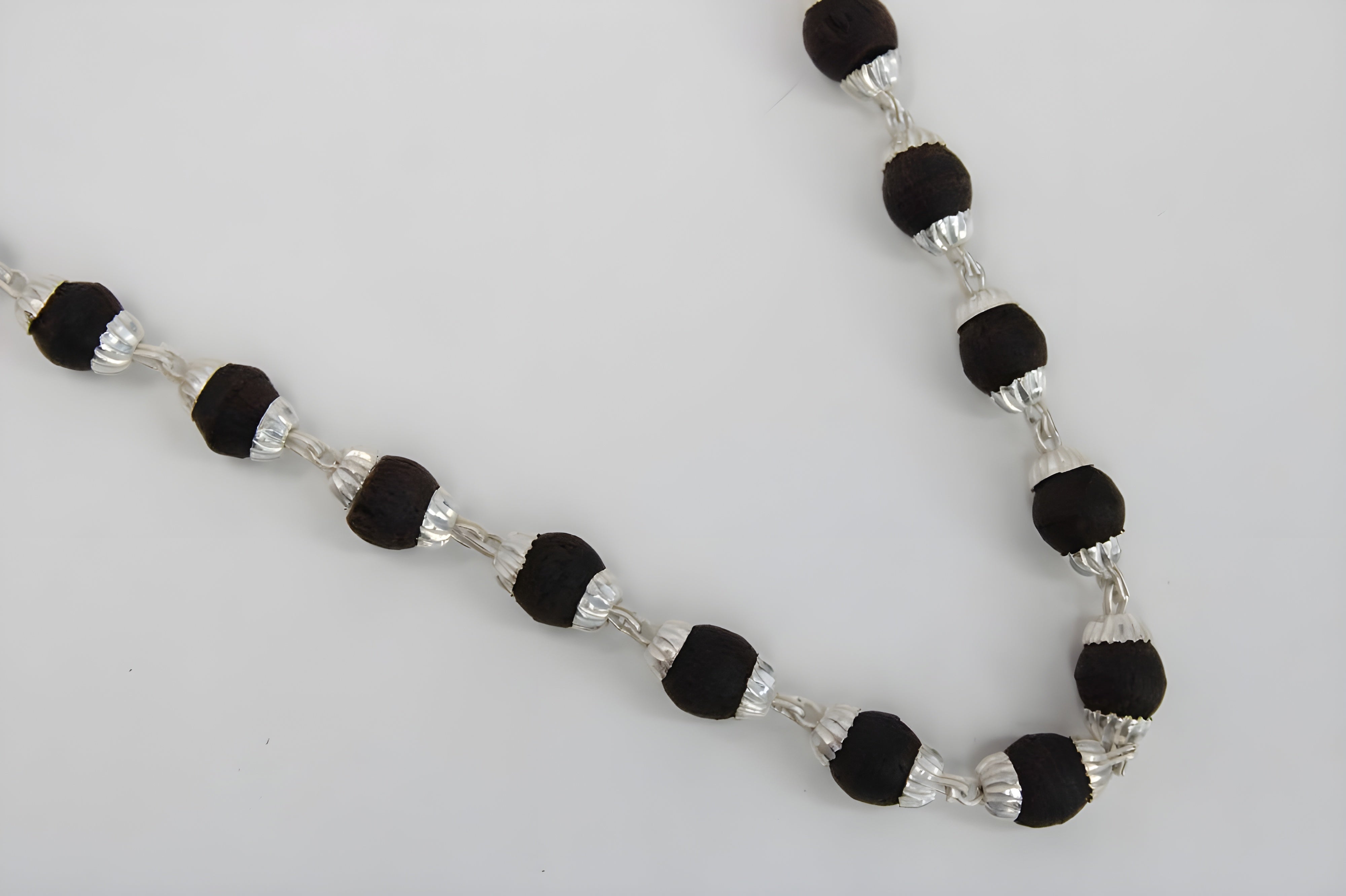 Midnight Majesty Beaded Silver Chain