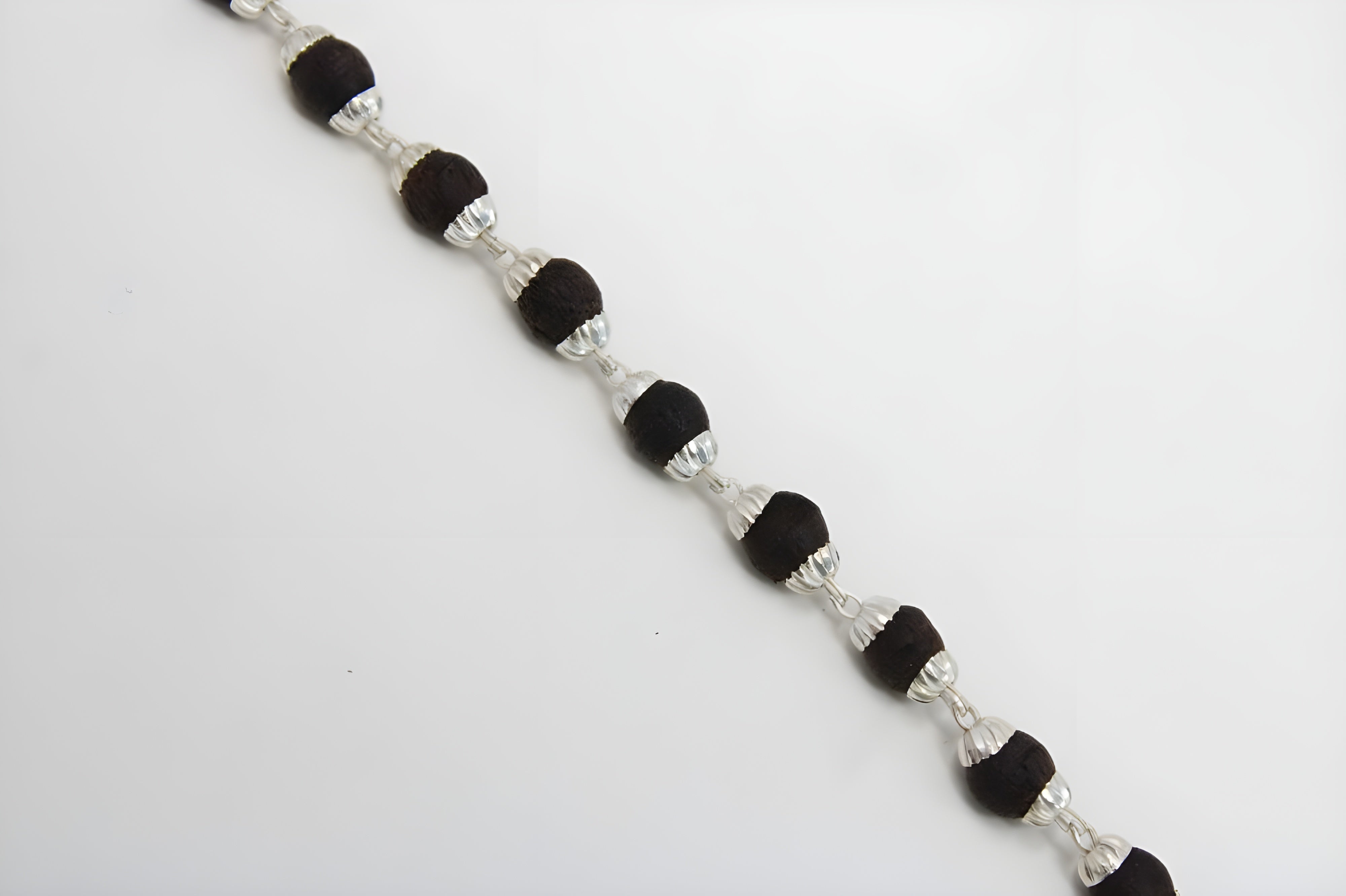 Midnight Majesty Beaded Silver Chain