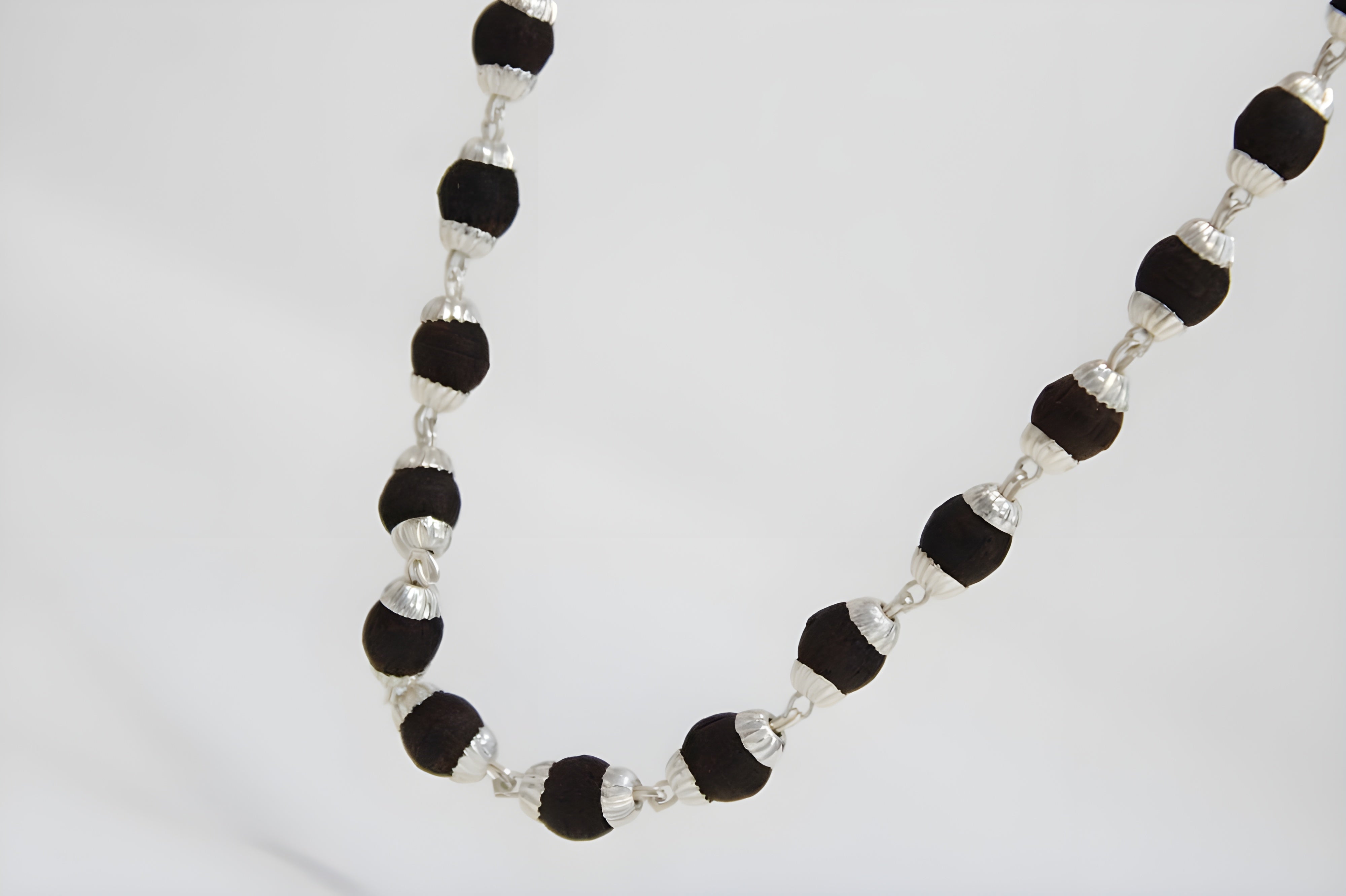 Midnight Majesty Beaded Silver Chain