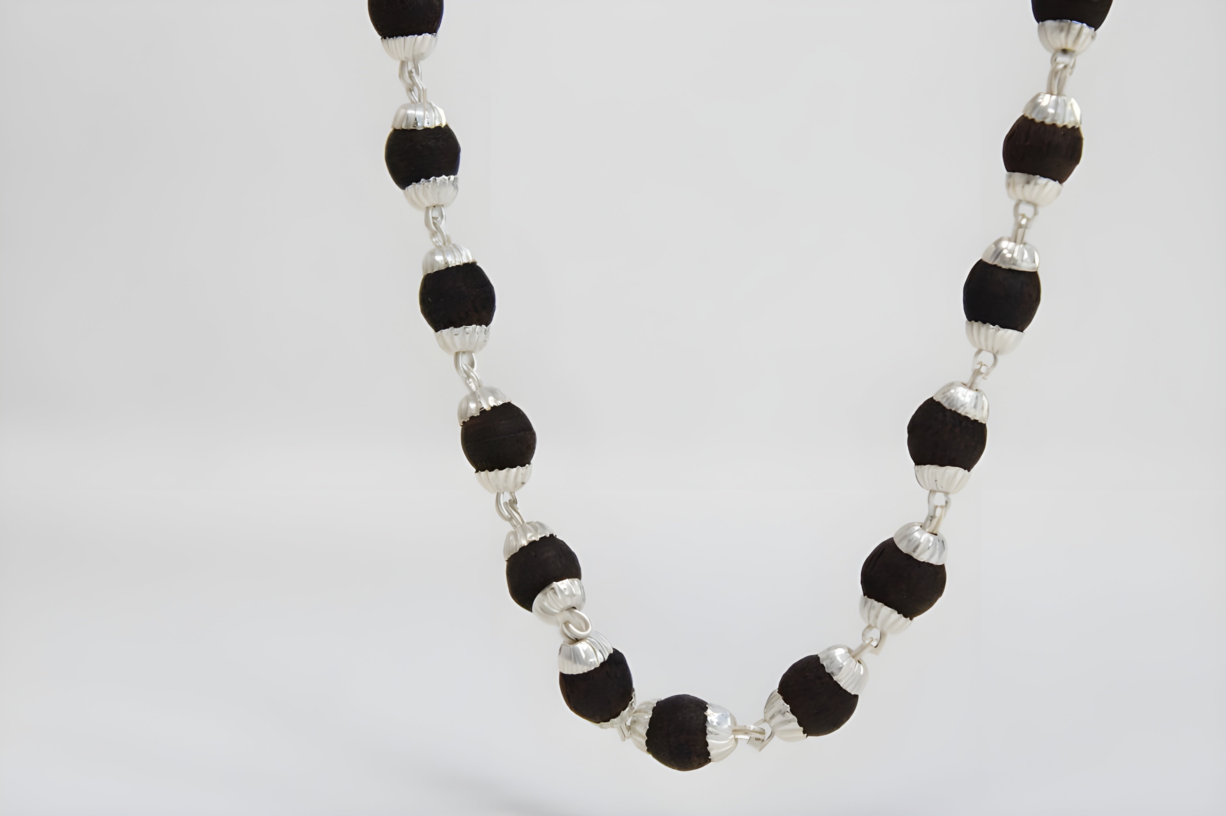 Midnight Majesty Beaded Silver Chain