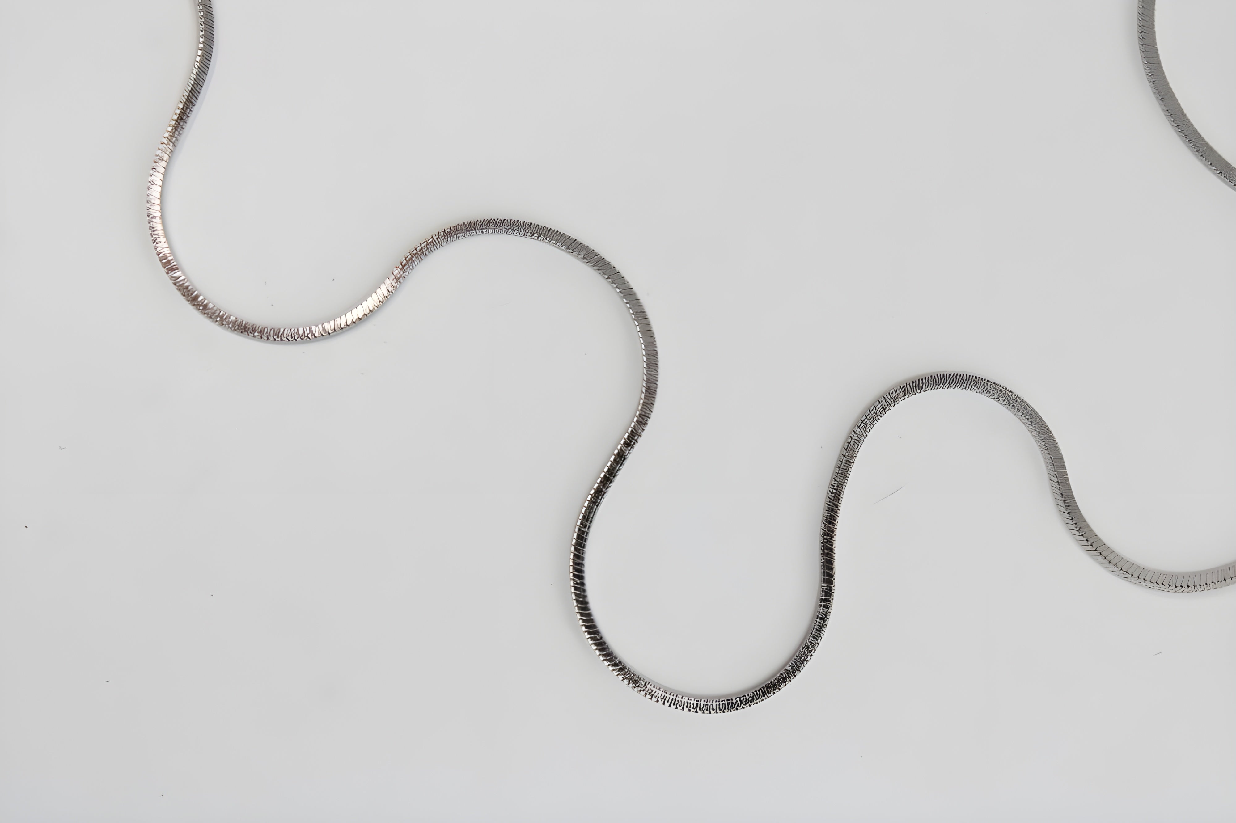 Silver Streamline Snake Necklace