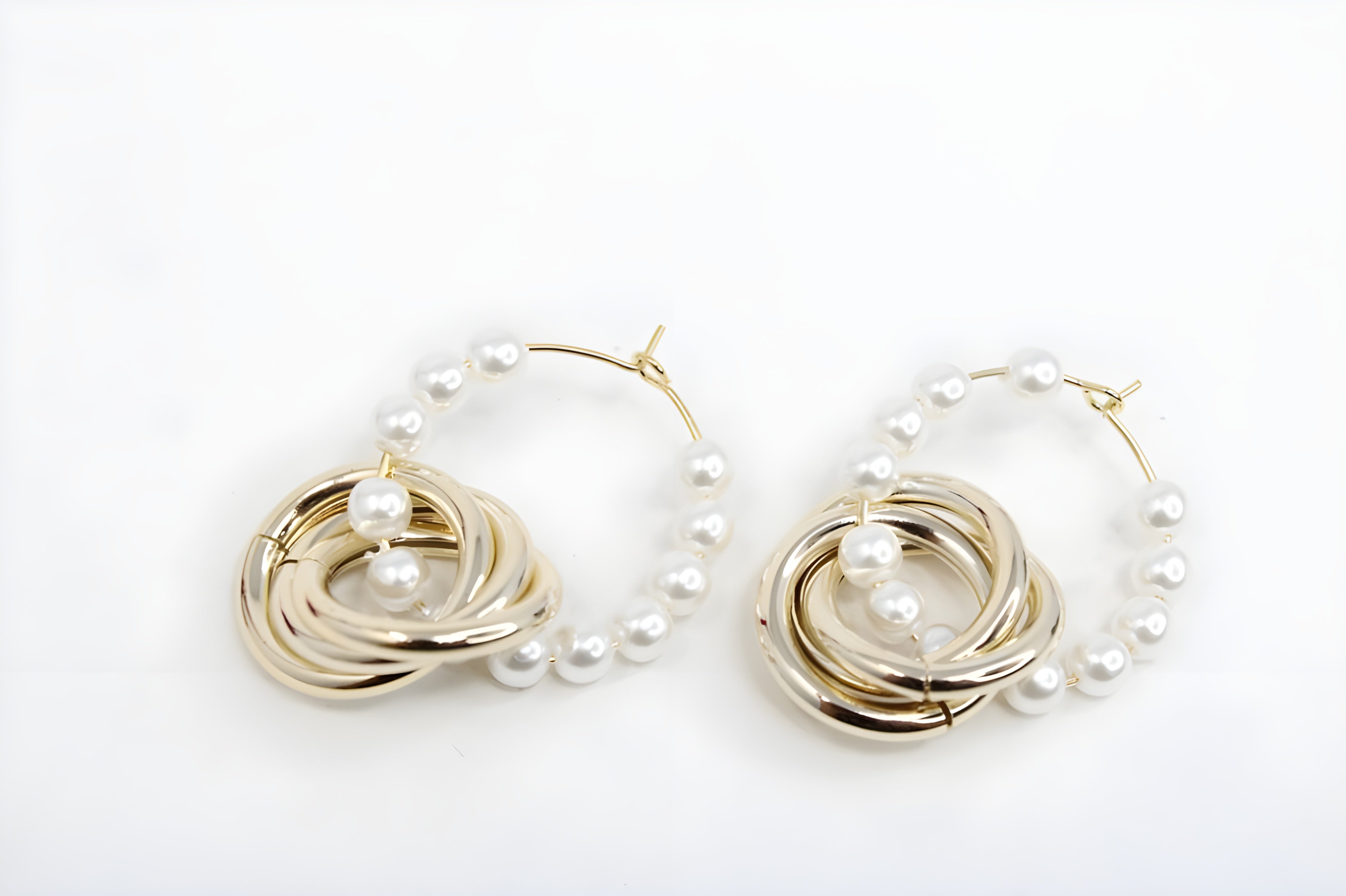 Classic Gold Hoop Earrings with Freshwater Pearls