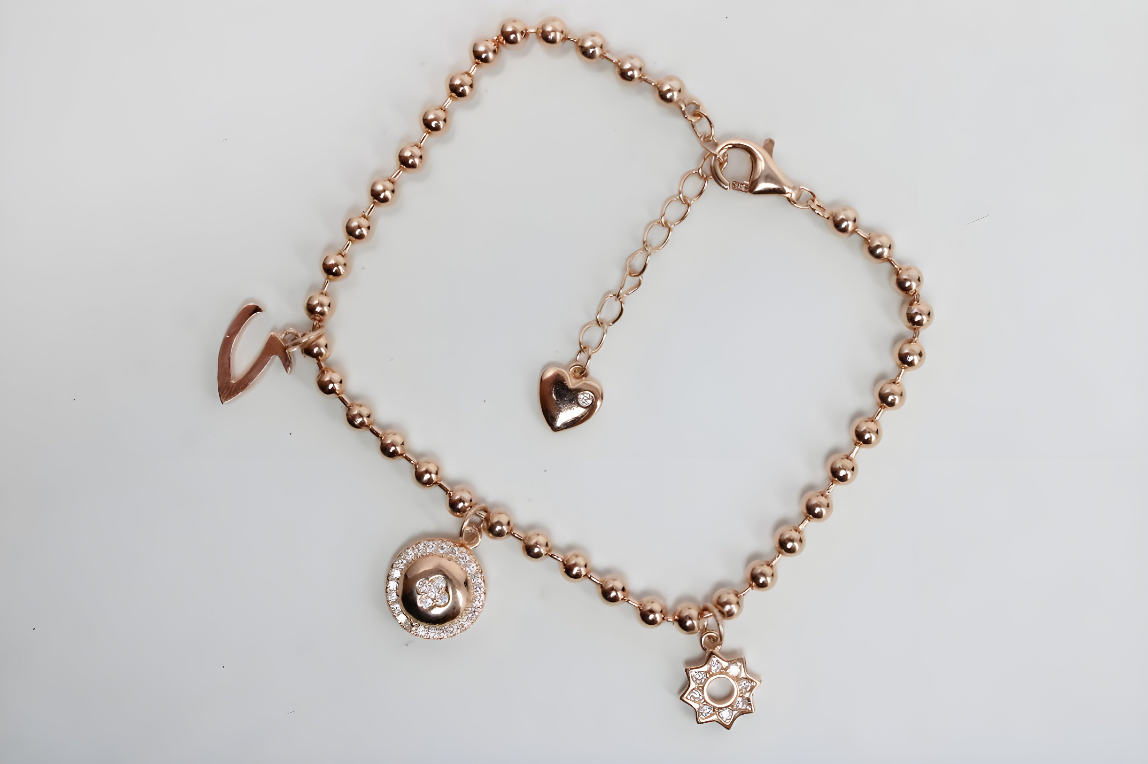 Radiant Rose Gold VeeLux Charm Bracelet