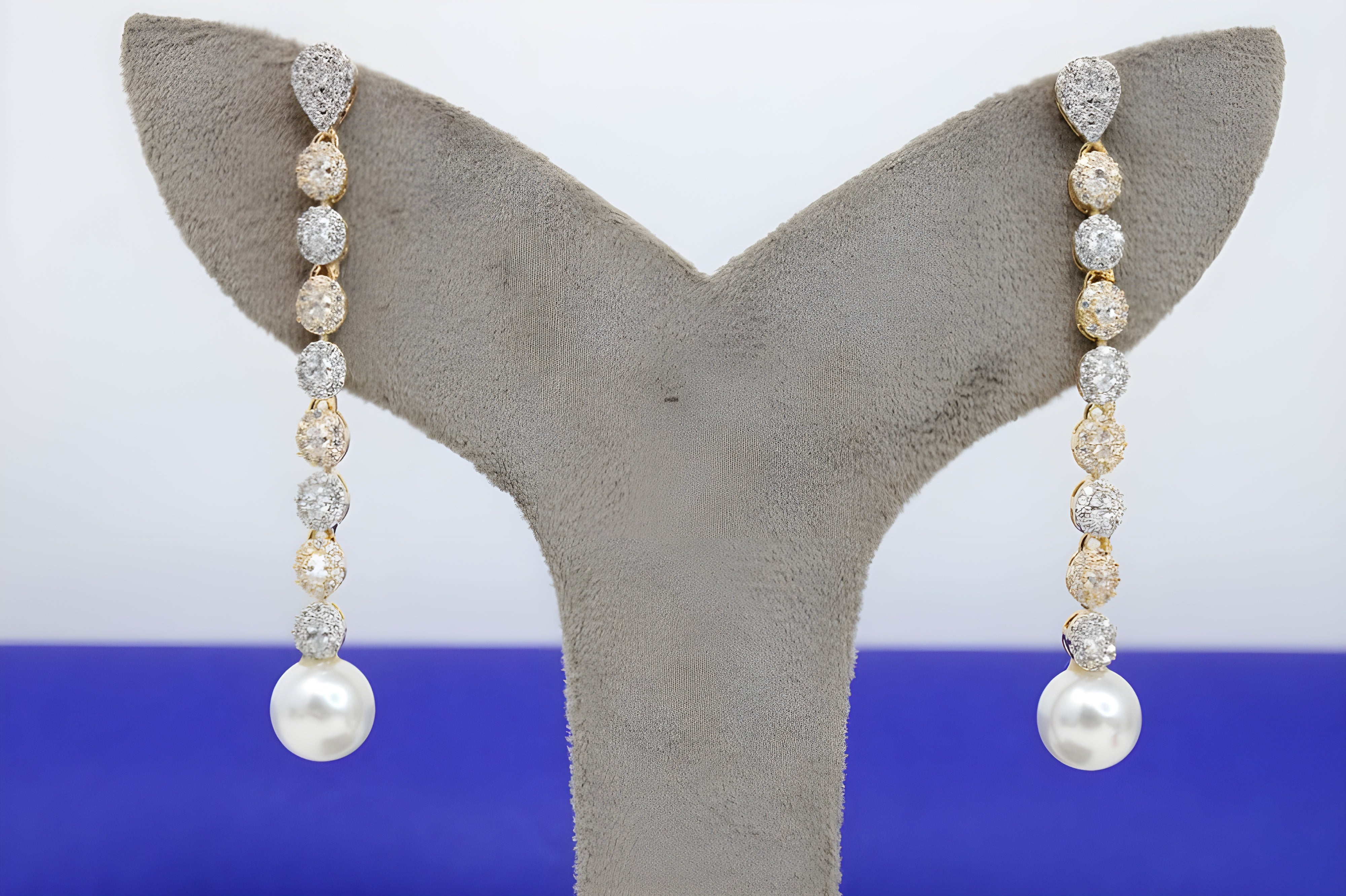 Elegant Crystal and Pearl Drop Earrings