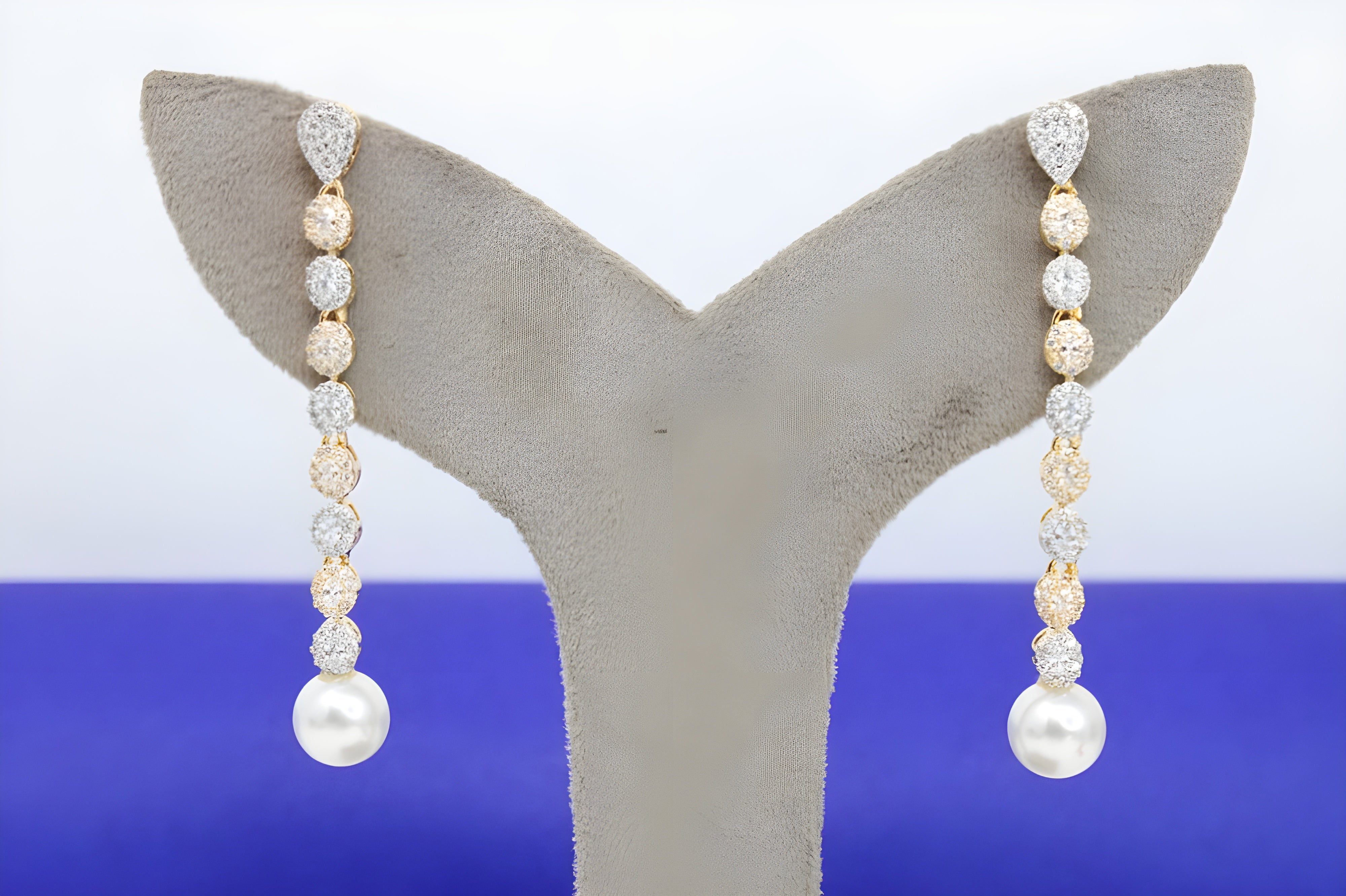 Elegant Crystal and Pearl Drop Earrings