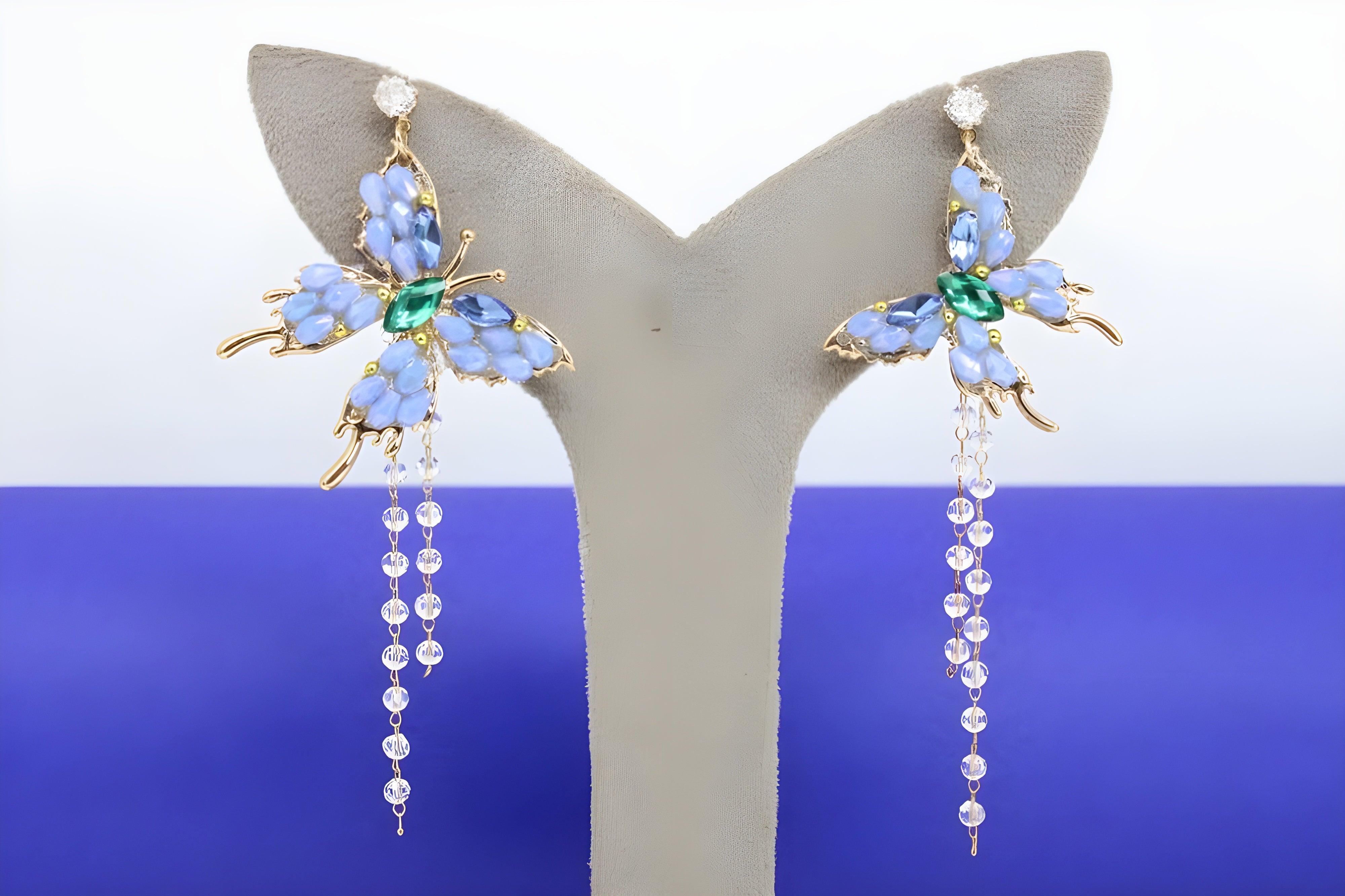 Blue Morpho Butterfly Earrings