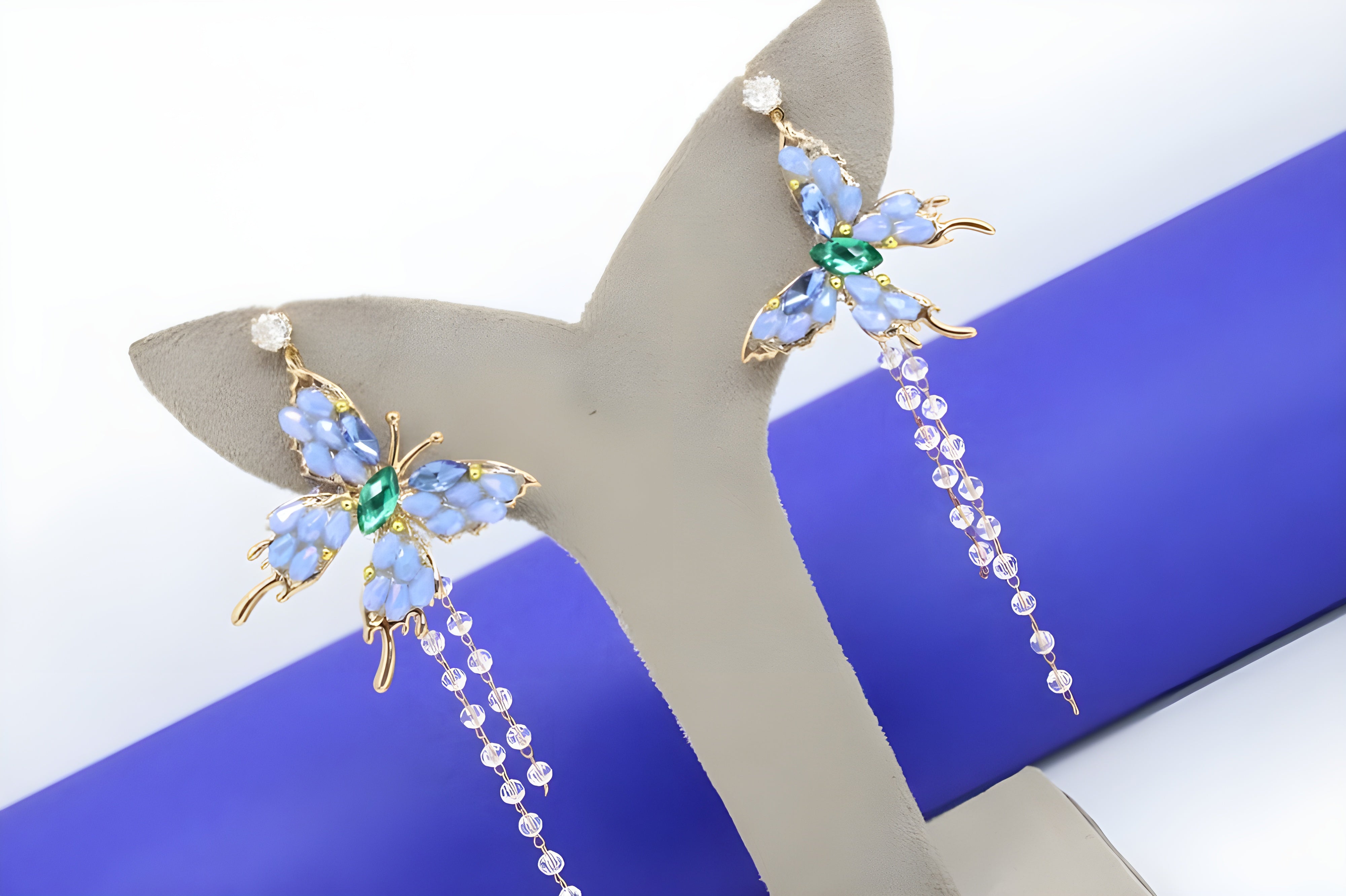 Blue Morpho Butterfly Earrings