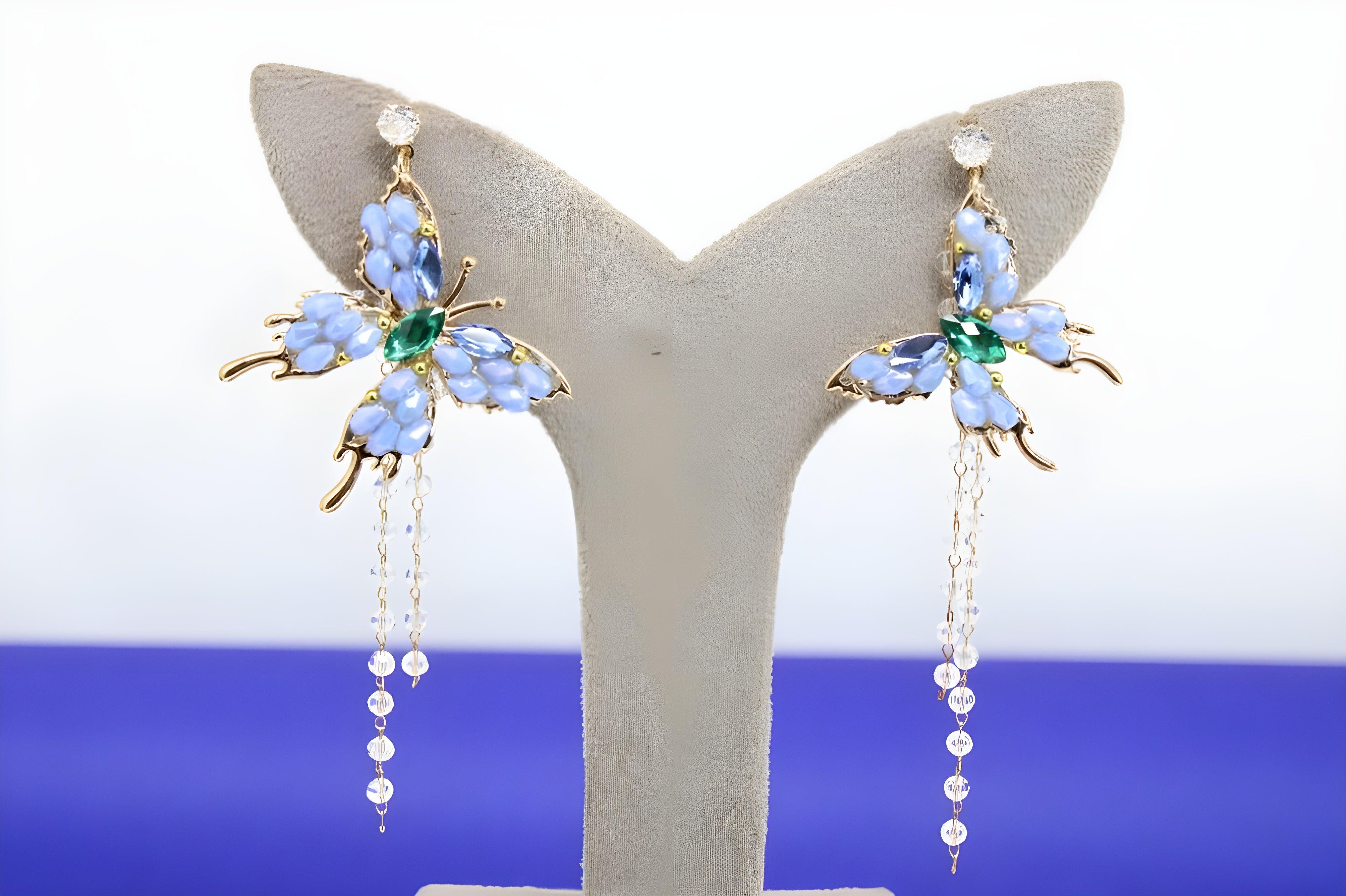 Blue Morpho Butterfly Earrings