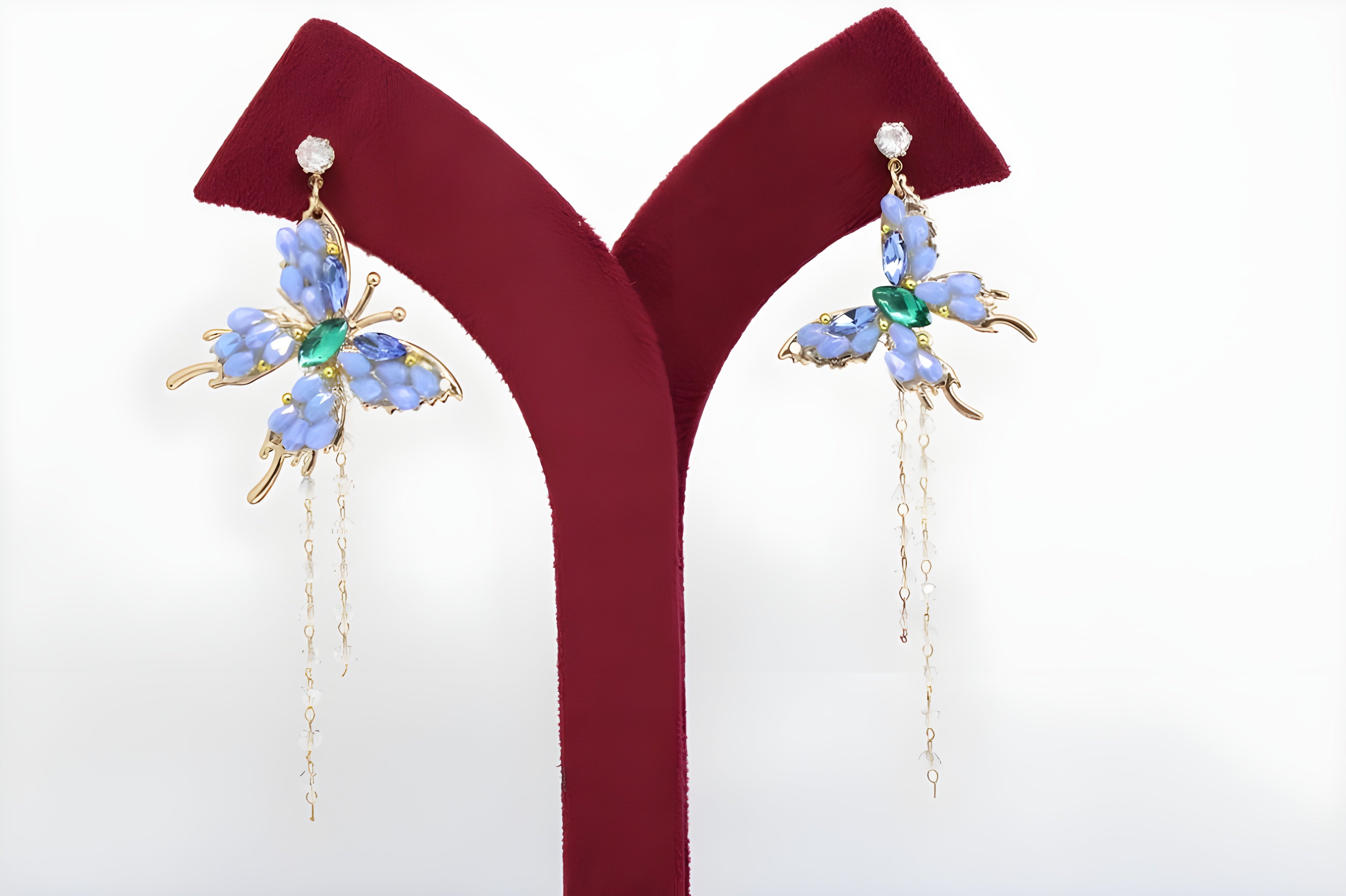 Blue Morpho Butterfly Earrings