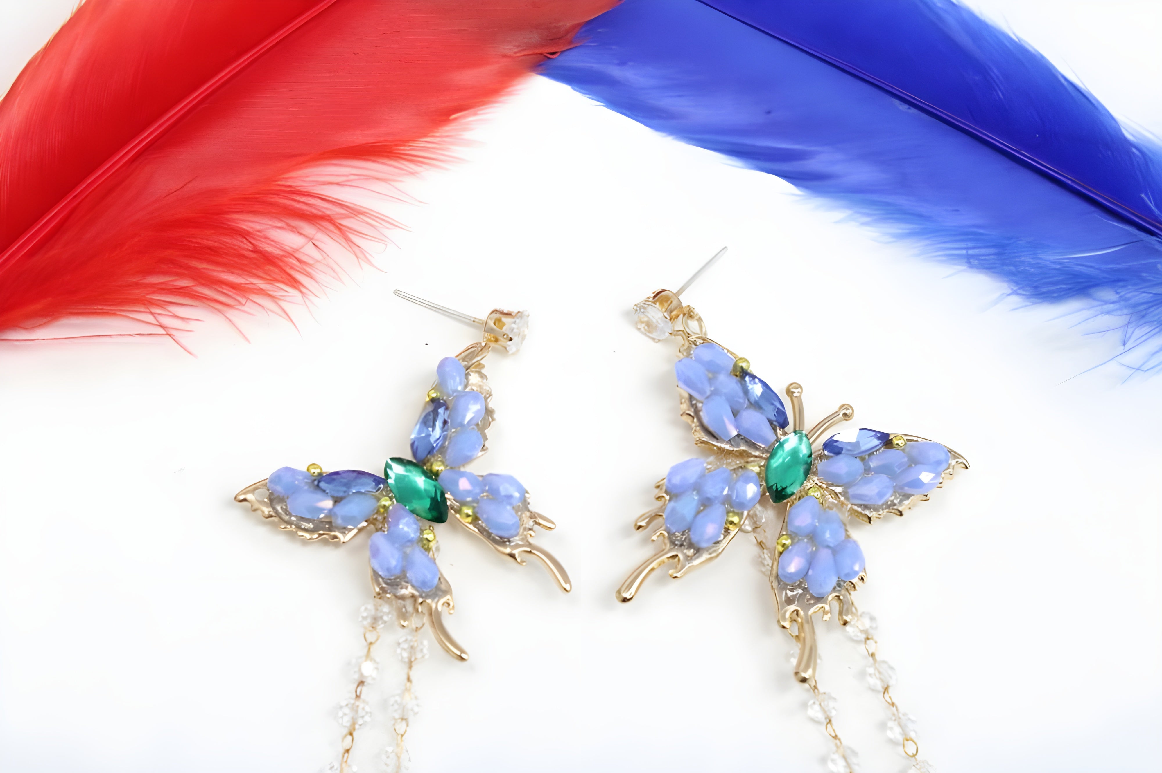 Blue Morpho Butterfly Earrings