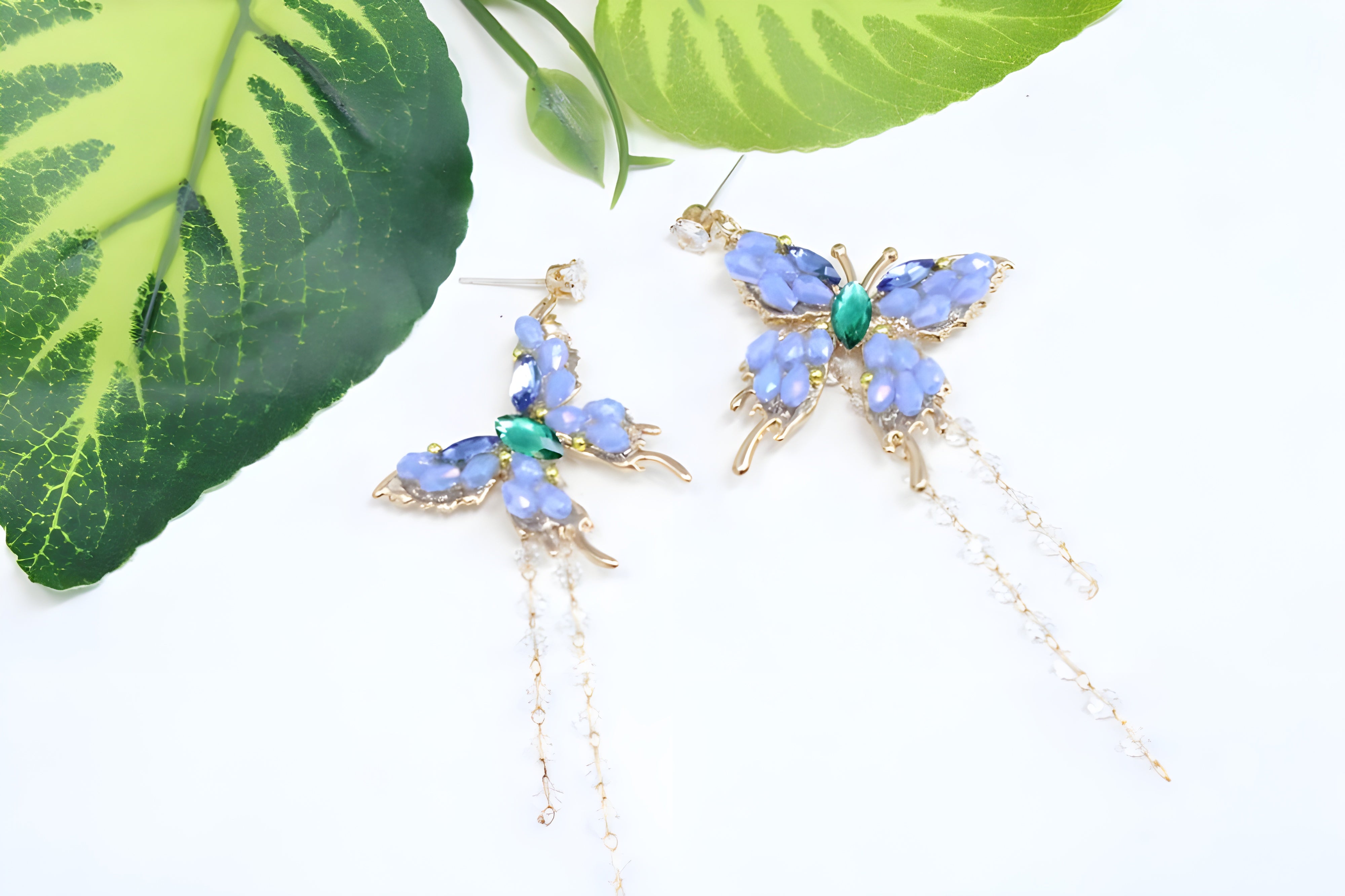 Blue Morpho Butterfly Earrings