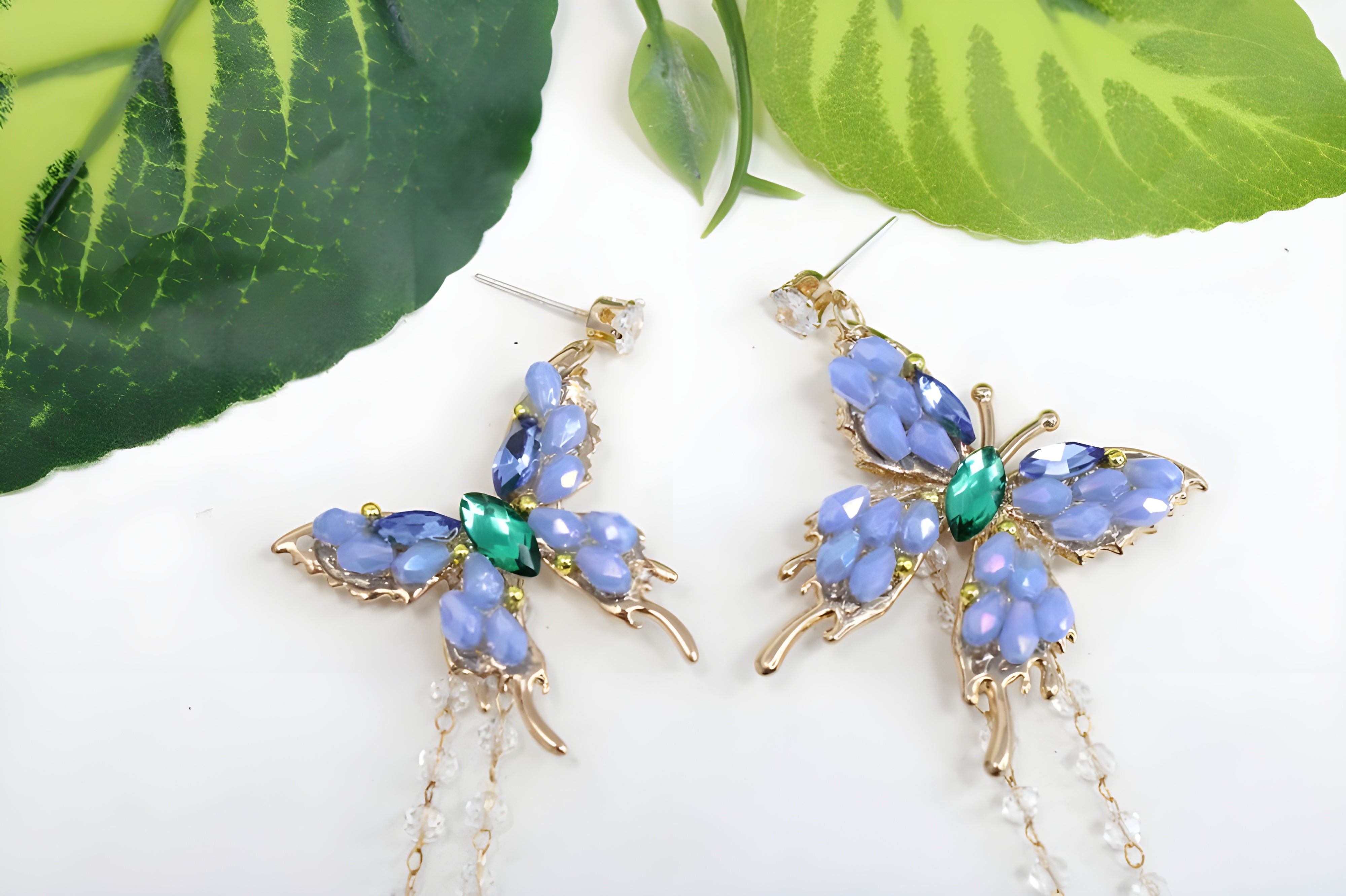 Blue Morpho Butterfly Earrings