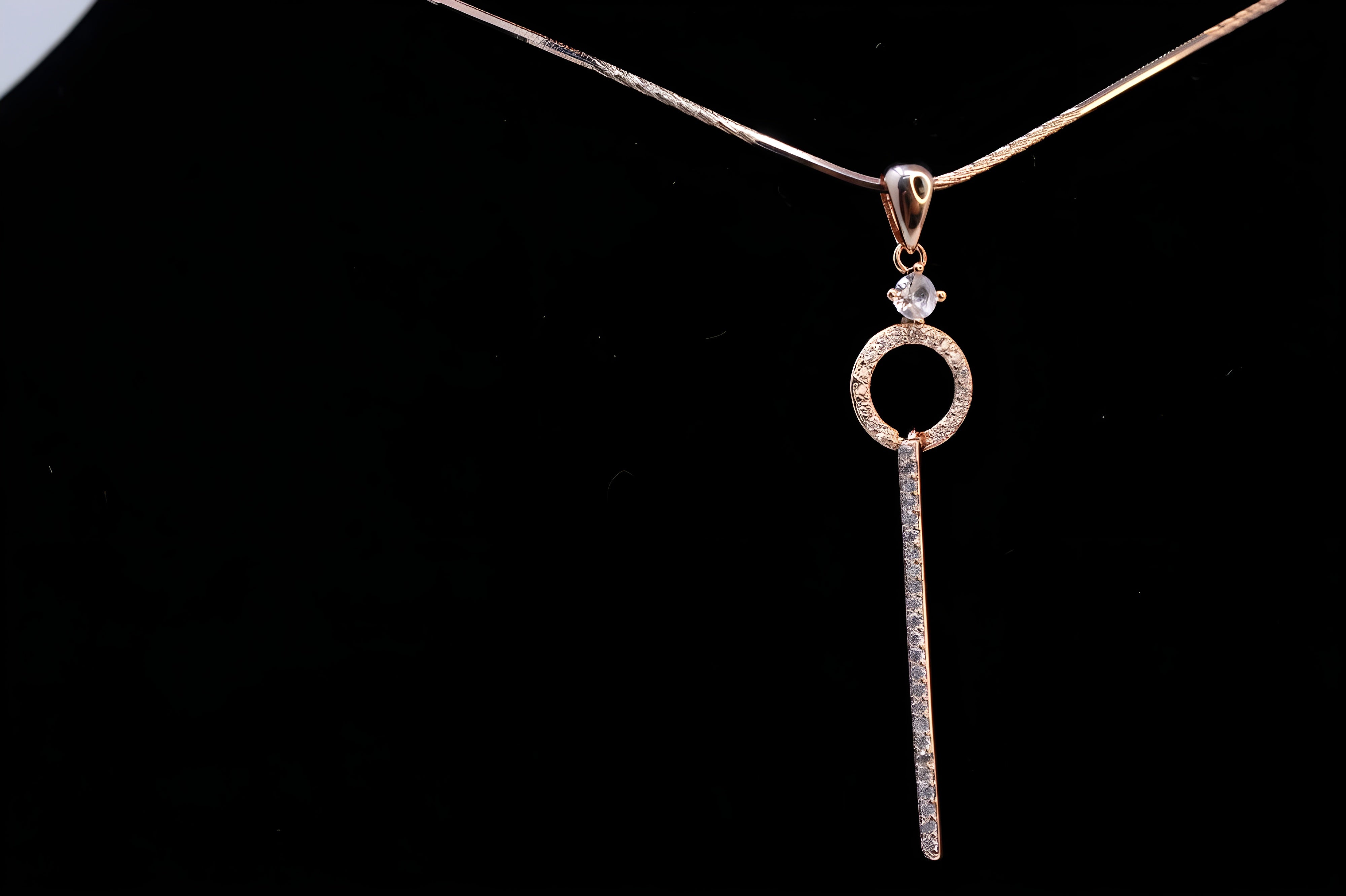 Rose Gold-Plated Sterling Silver  Pendent Set