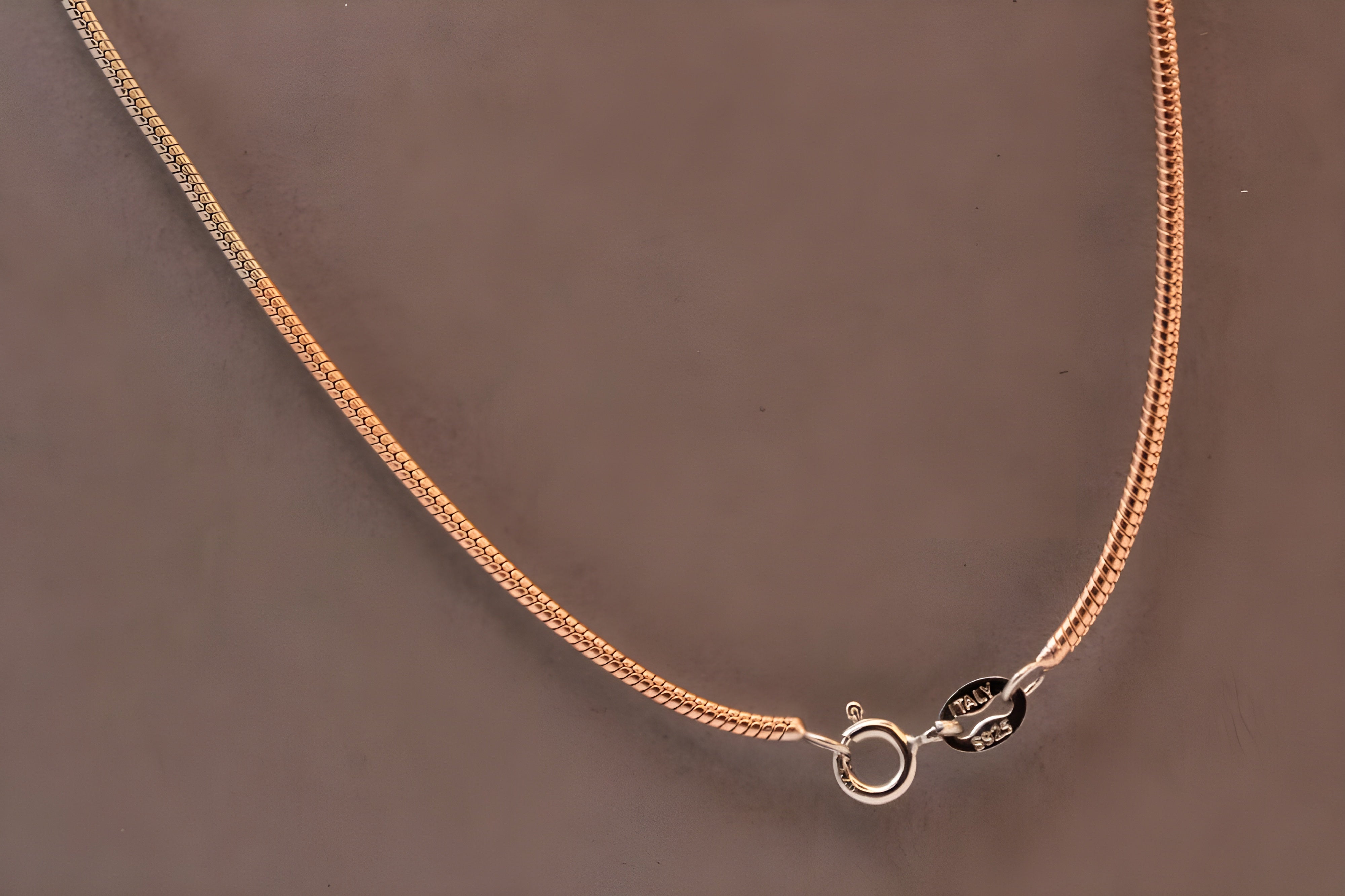 Rose Gold and Silver Mesh Snake Chain