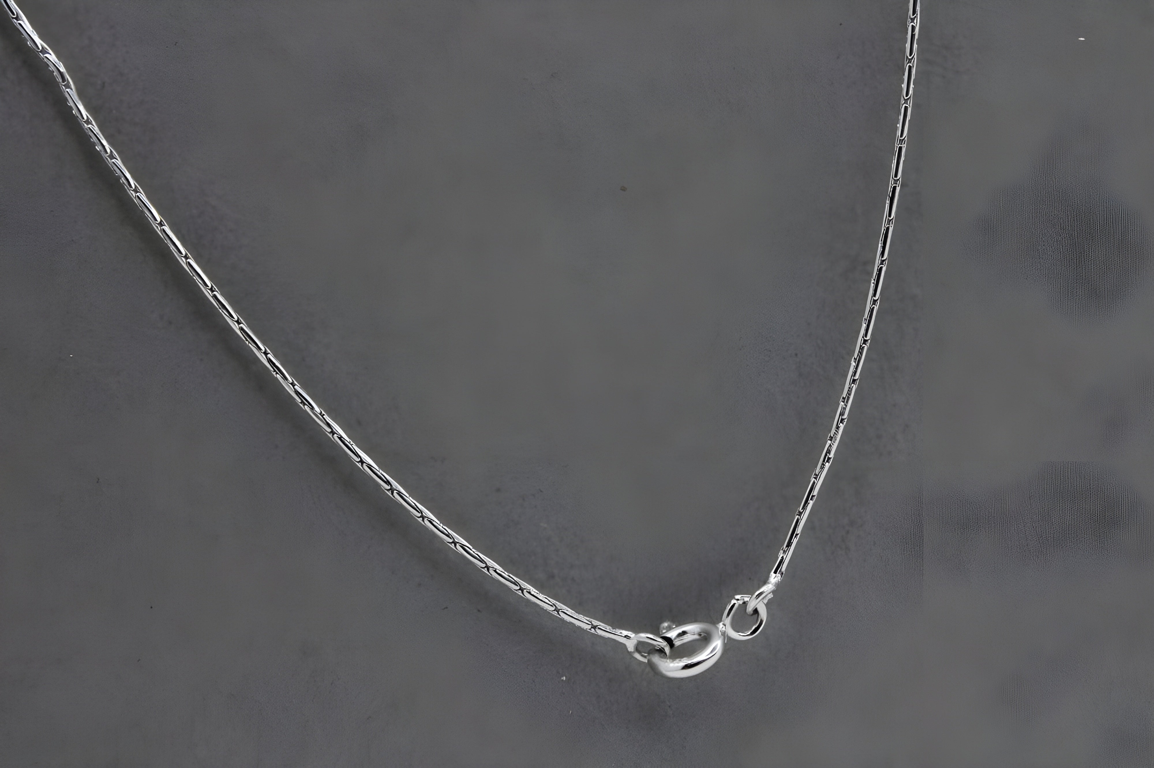 Refined Sterling Silver Textured Box Chain - Understated Elegance for Every Occasion