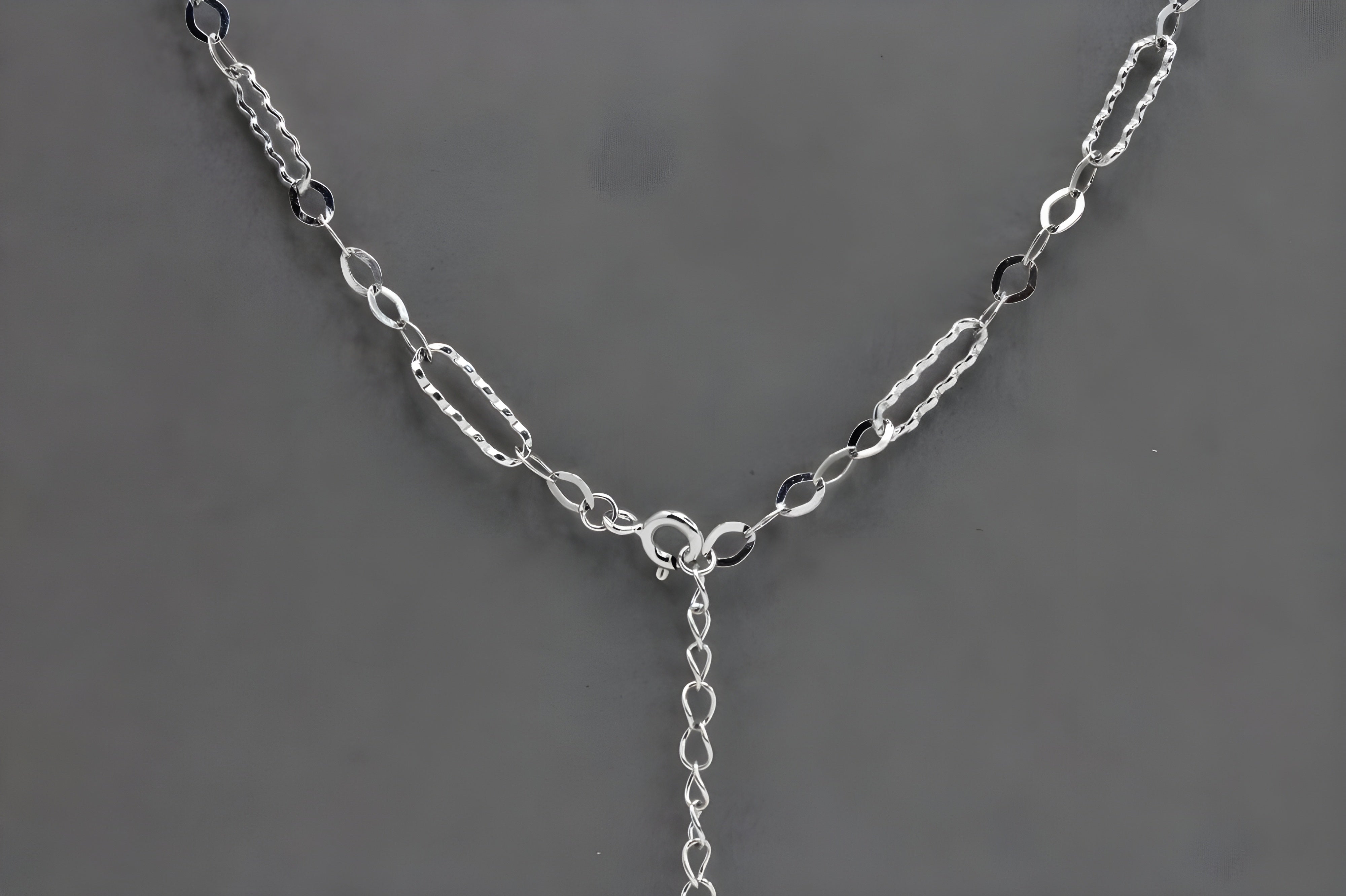 Chic Sterling Silver Elongated Link Chain - Modern Elegance for Every Occasion