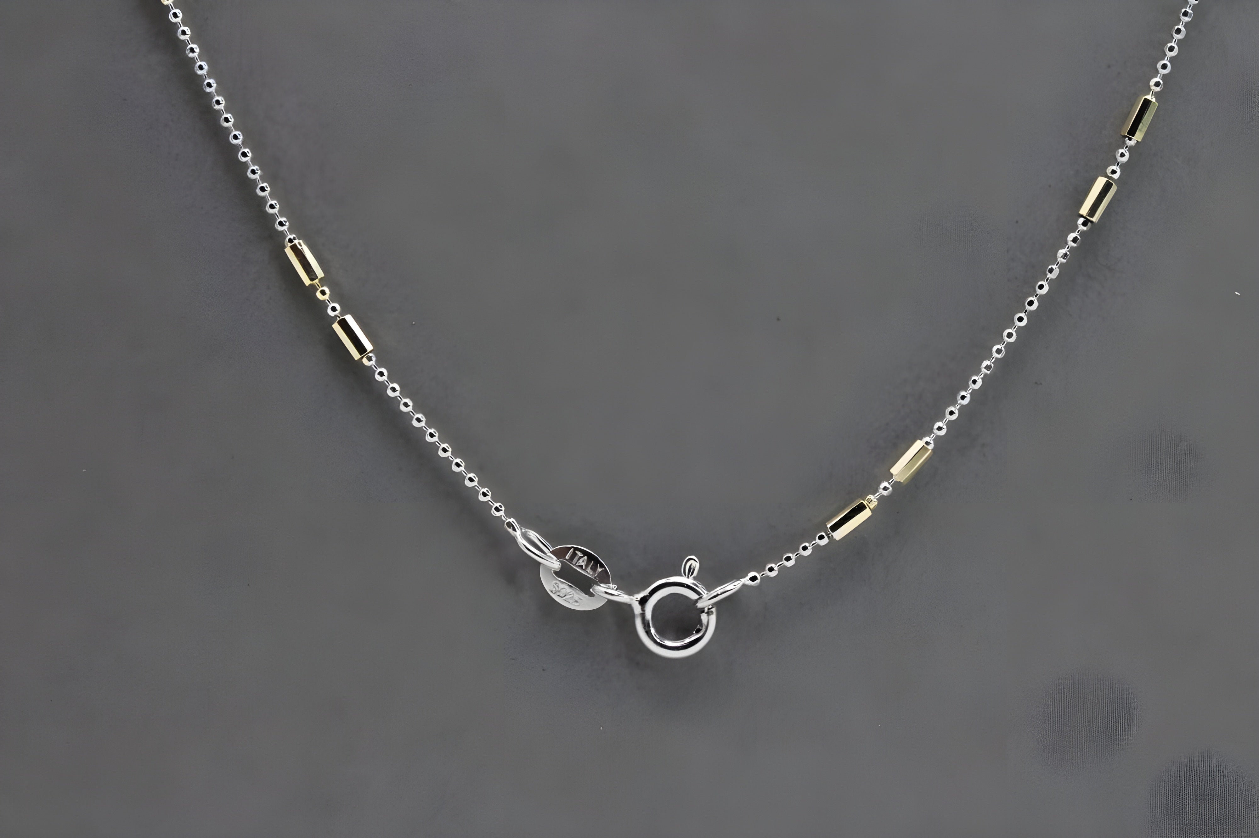 Elegant Silver & Gold Beaded Chain - Timeless Luxury with a Modern Twist