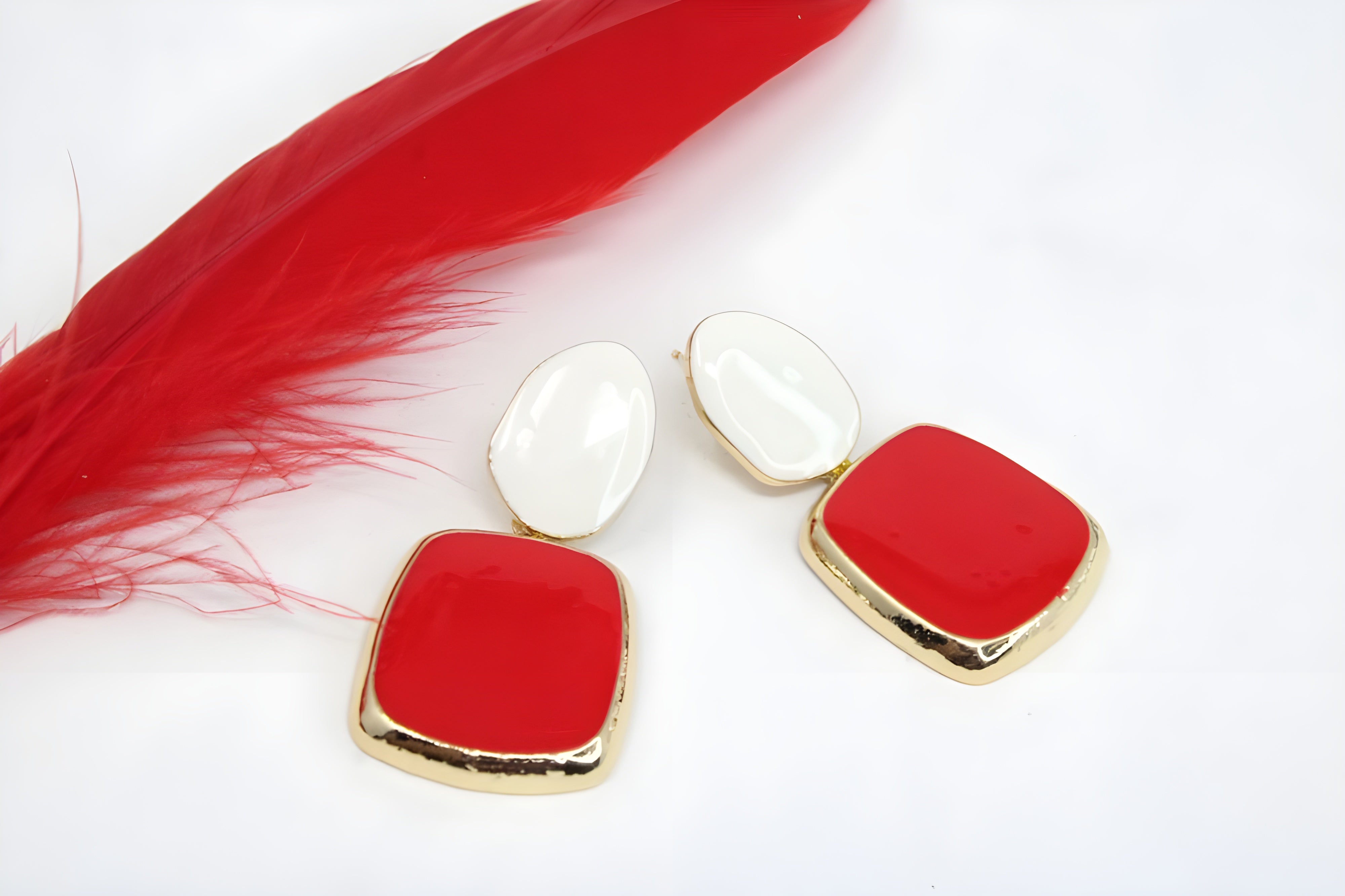 Mod Square Drop Earrings