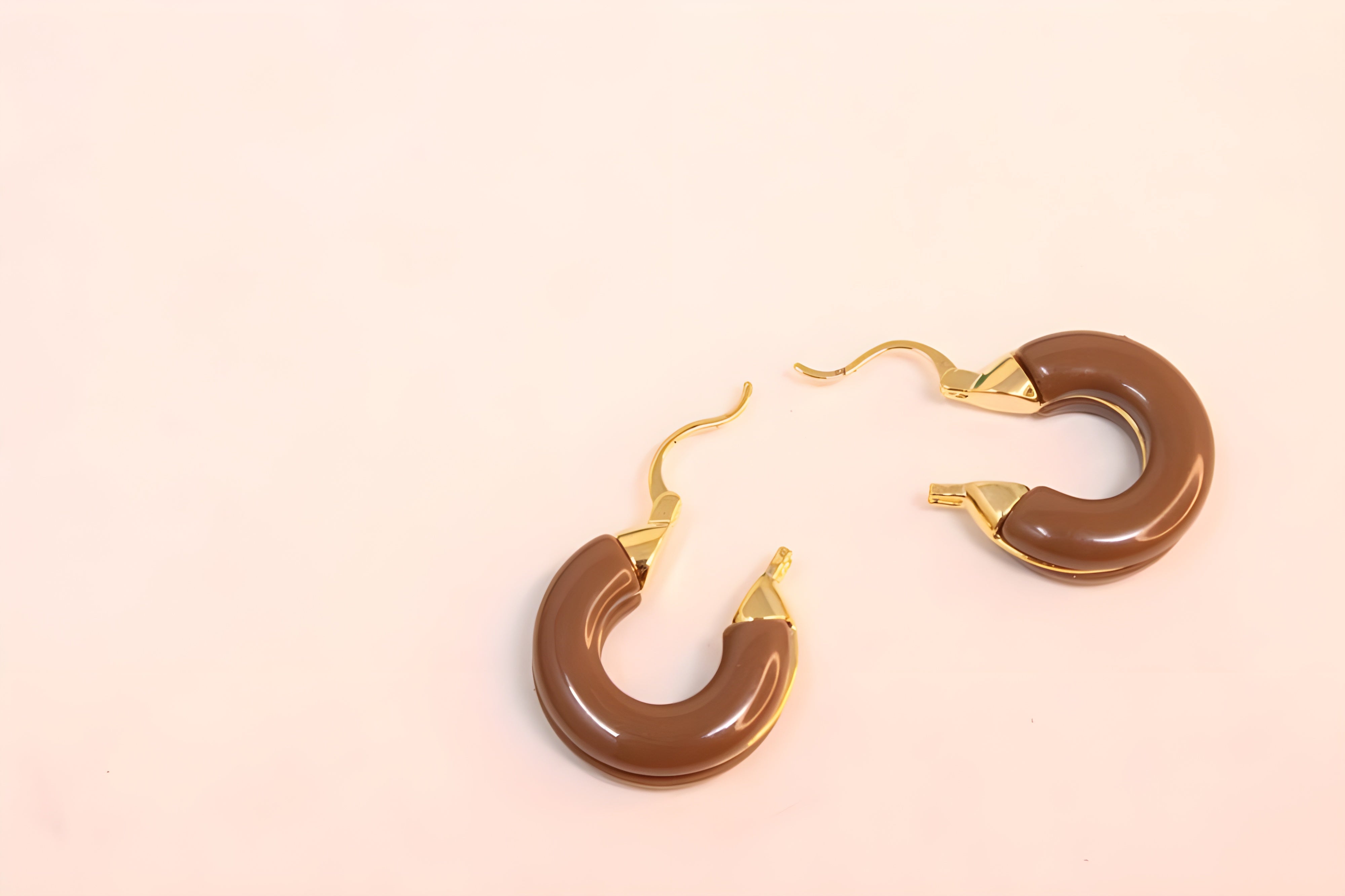 Rich Terracotta Hoop Earrings