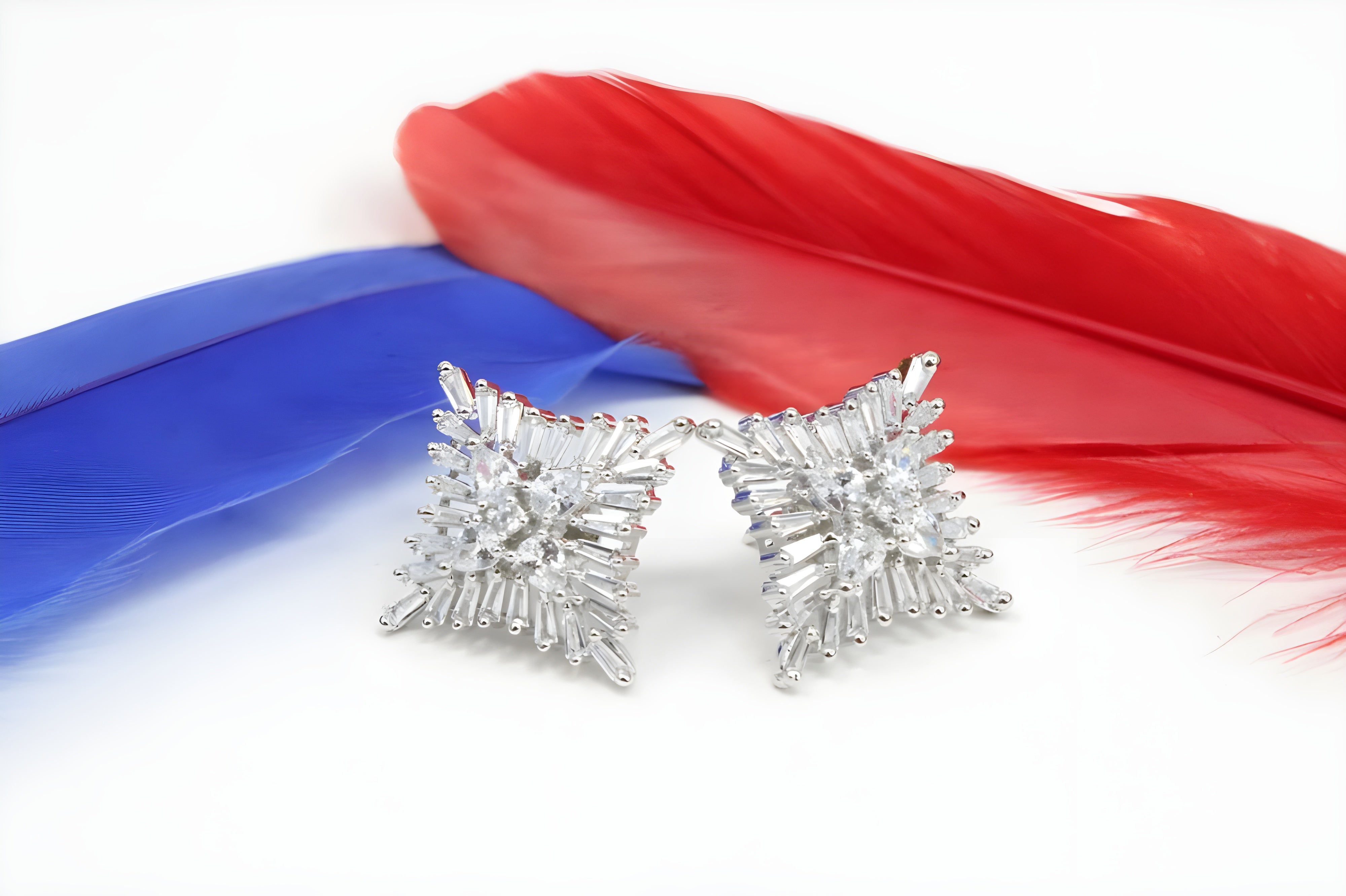 Silver Starburst Earrings